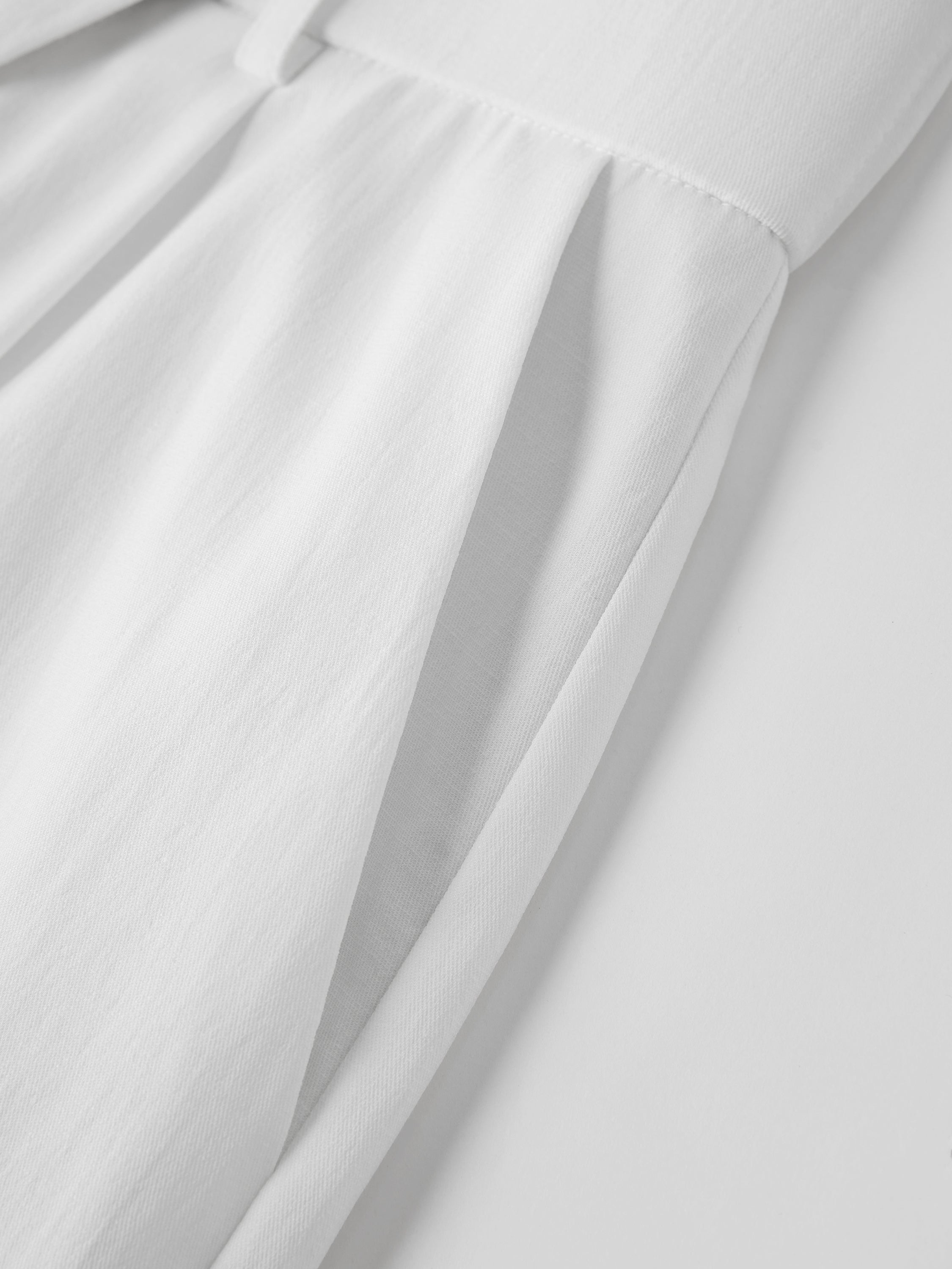 Not-See-Thru Linen-Like A-Line Shorts
