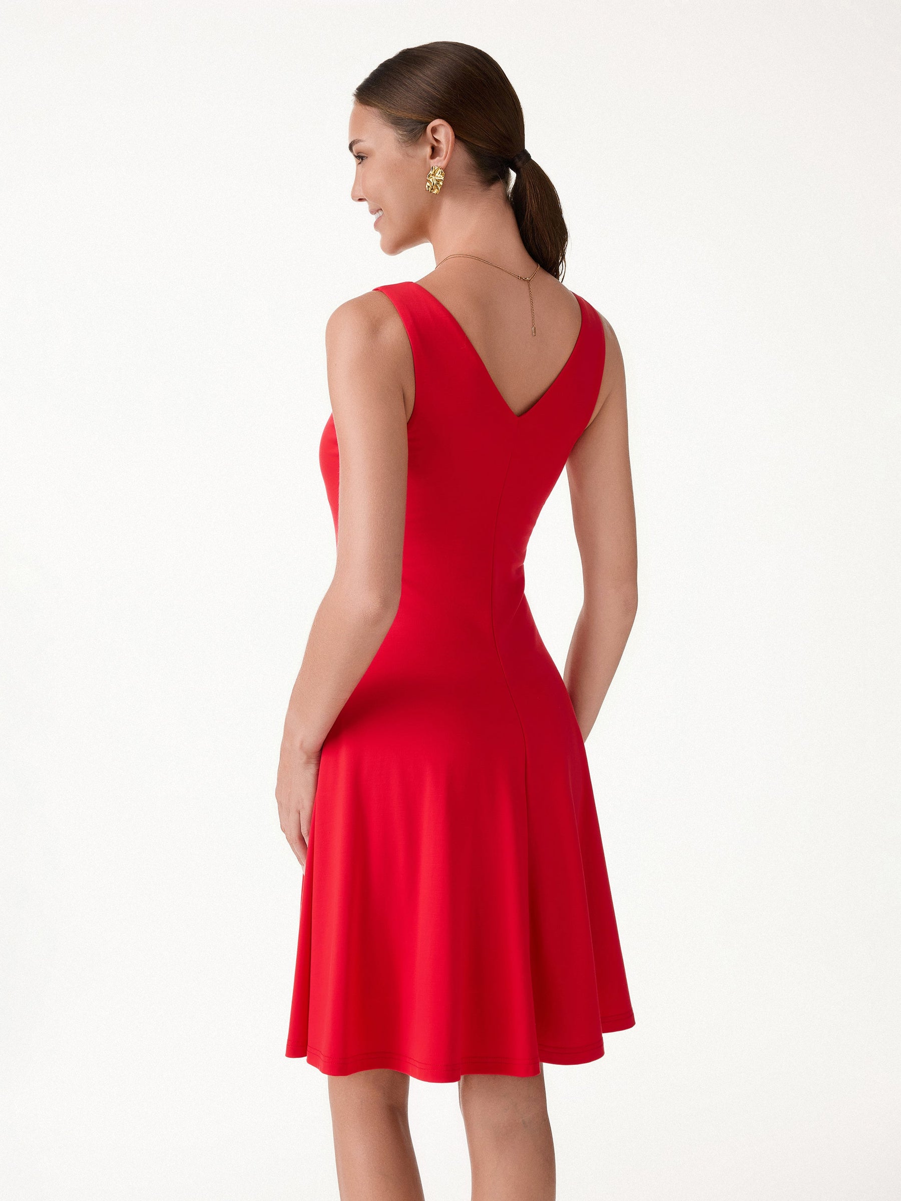 CoolTouch V-Neck Travel Mini Dress with Pockets