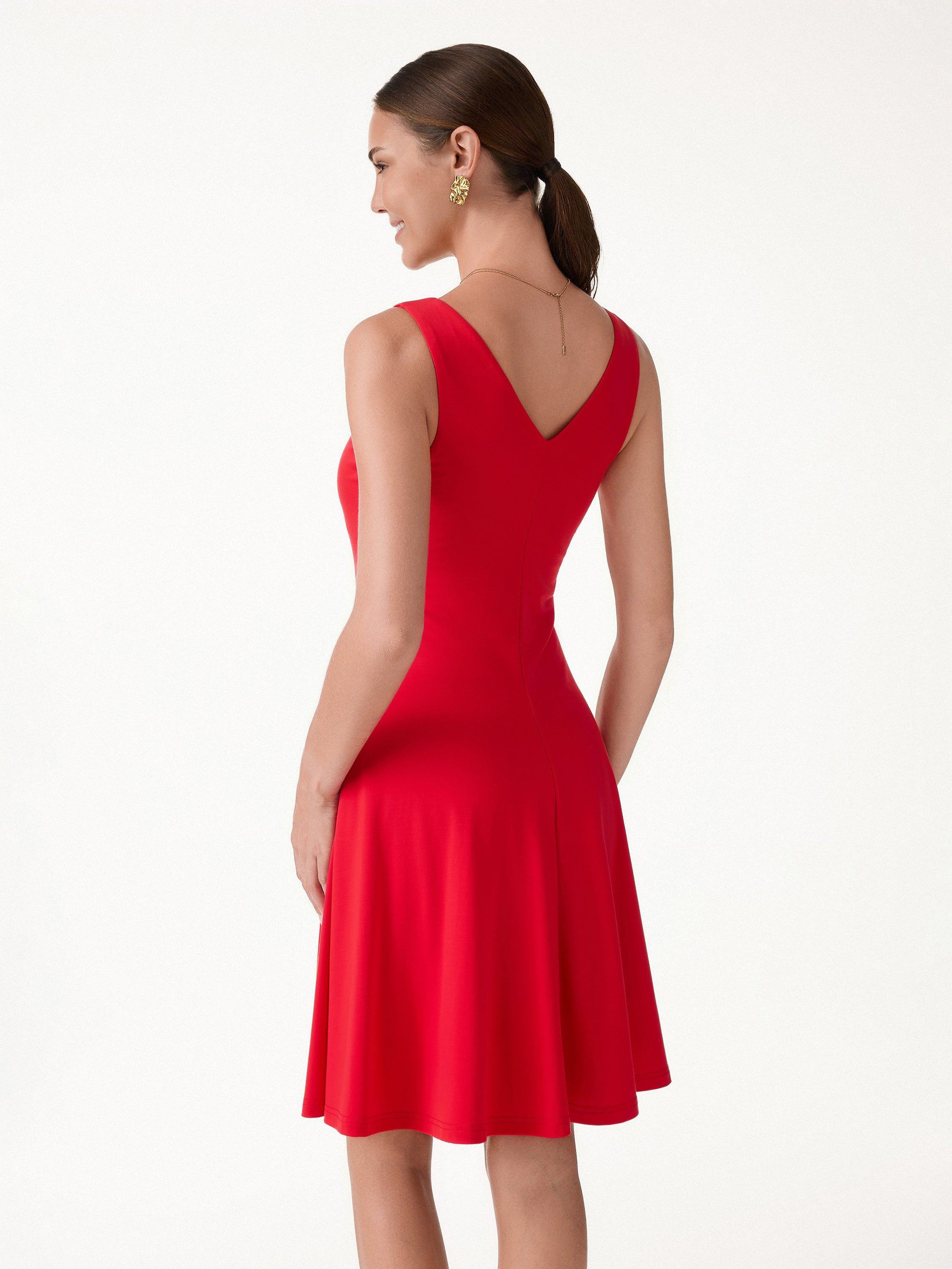 CoolTouch V-Neck Travel Mini Dress with Pockets