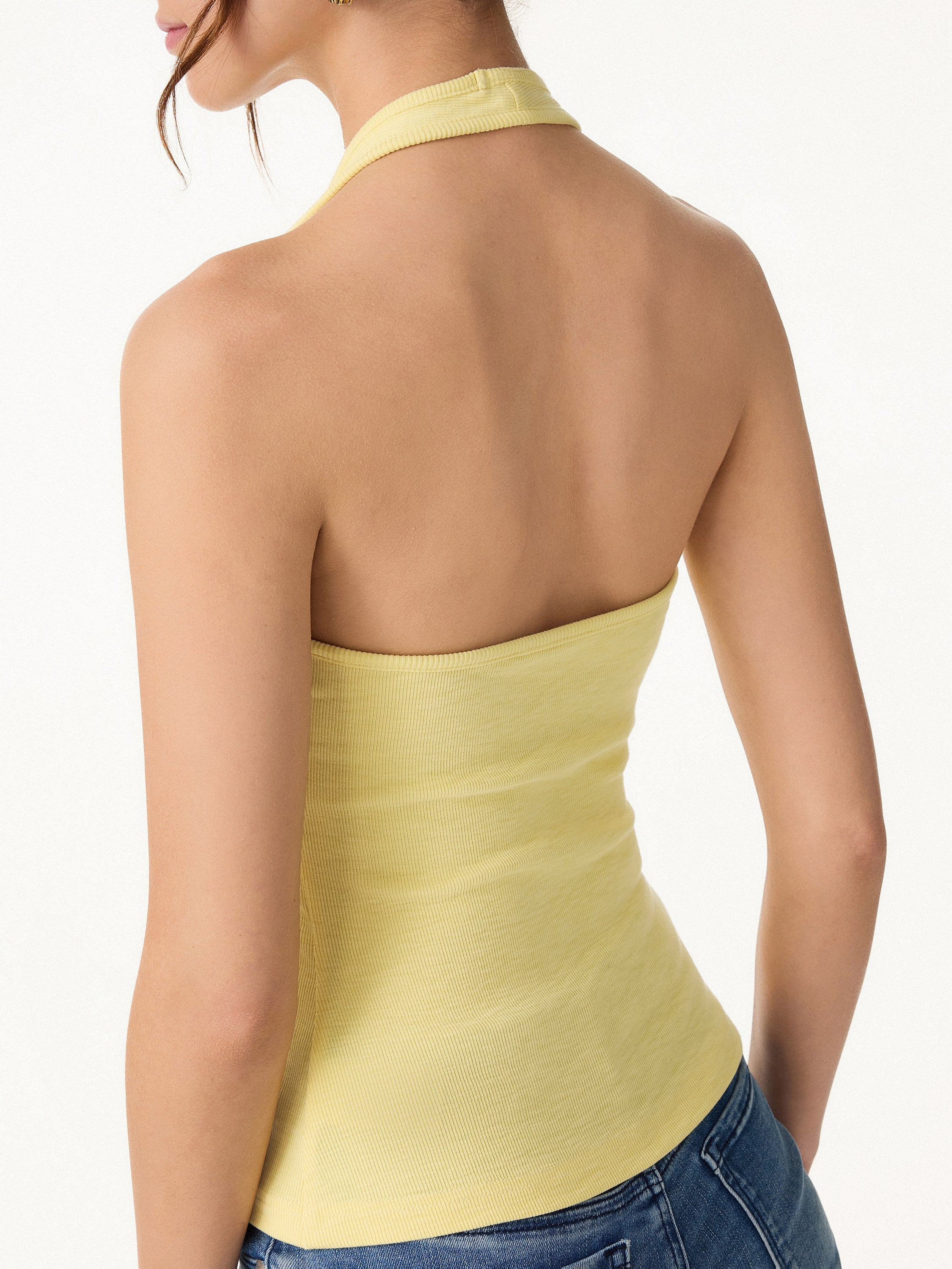 Cotton Square Halter Neck Bra Tank