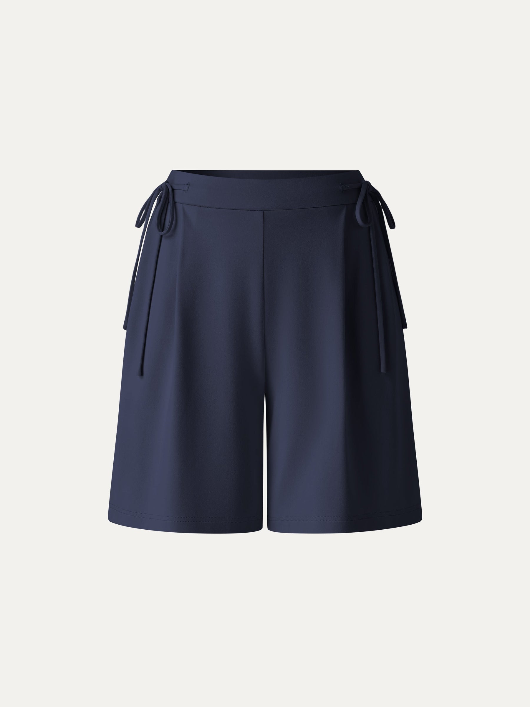 Summer Ponte Drawstring Shorts with Pockets