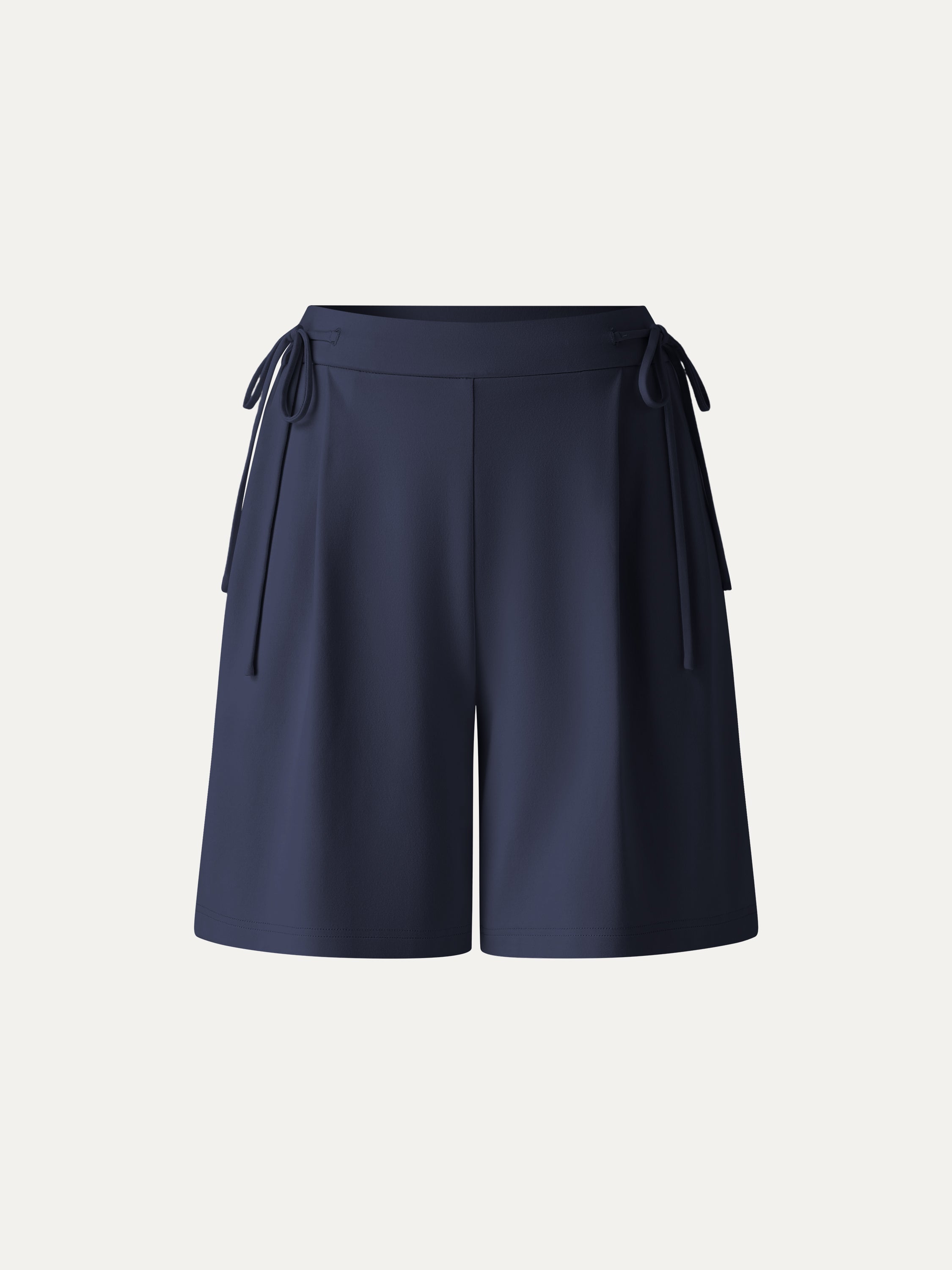 Summer Ponte Drawstring Shorts with Pockets