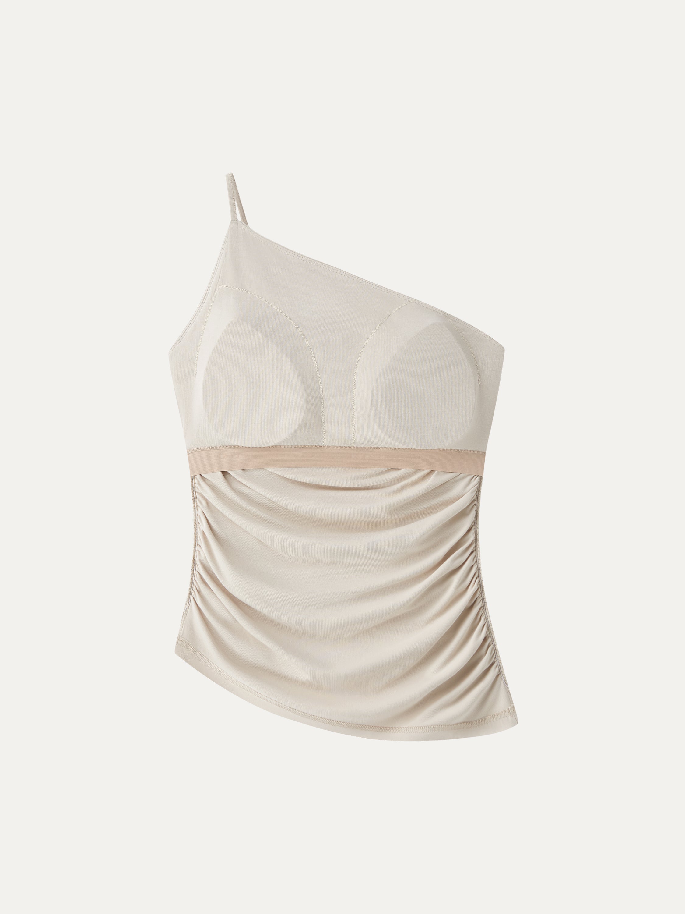 SkinKiss Ruched One Shoulder Asymmetrical Bra Top