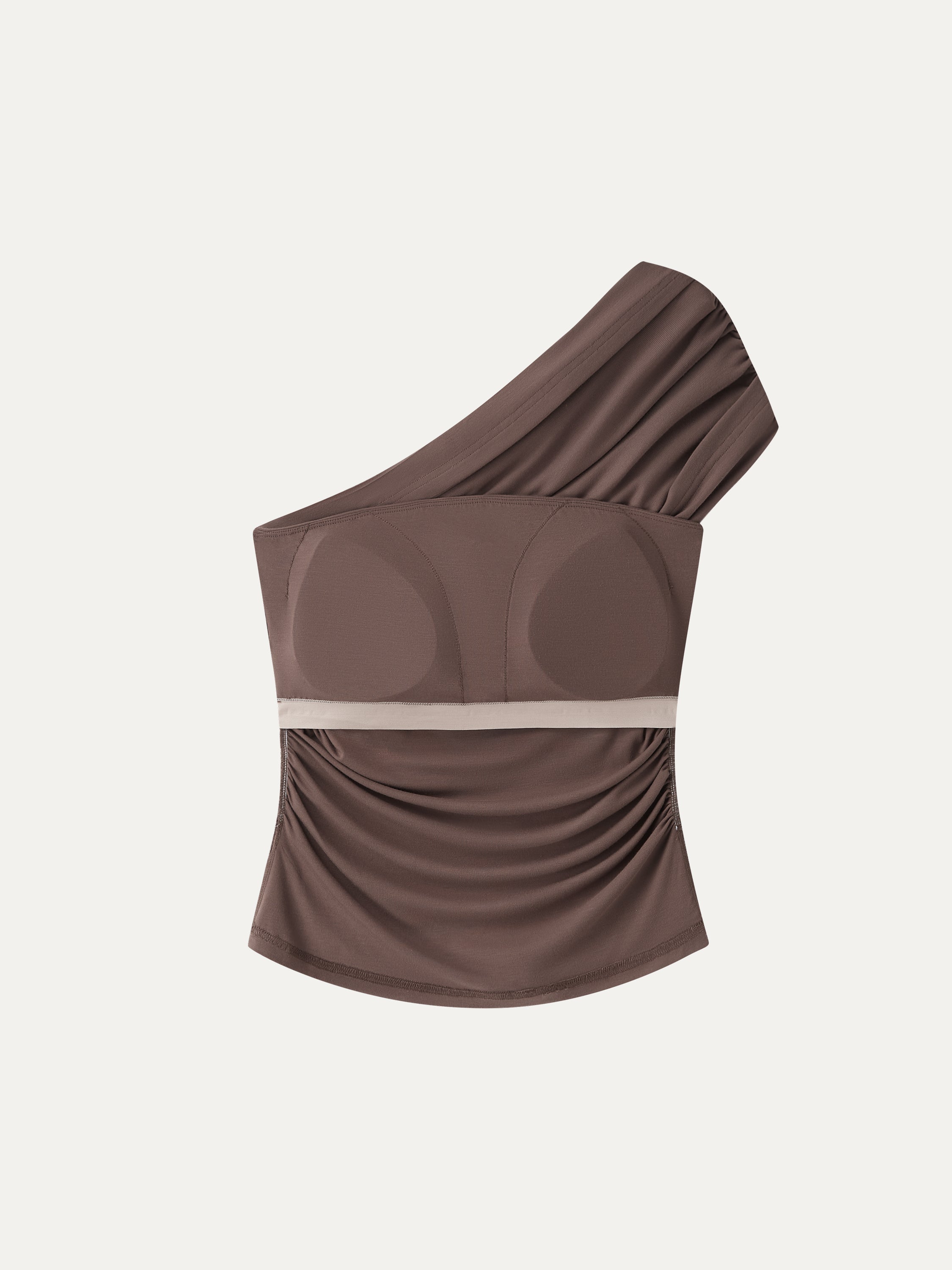 One Shoulder Gathered Bra Top