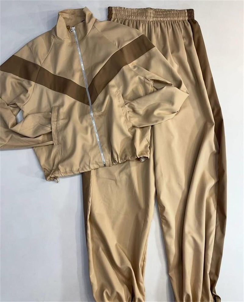 Sport Cardigan Trousers Suit Street Style Suit