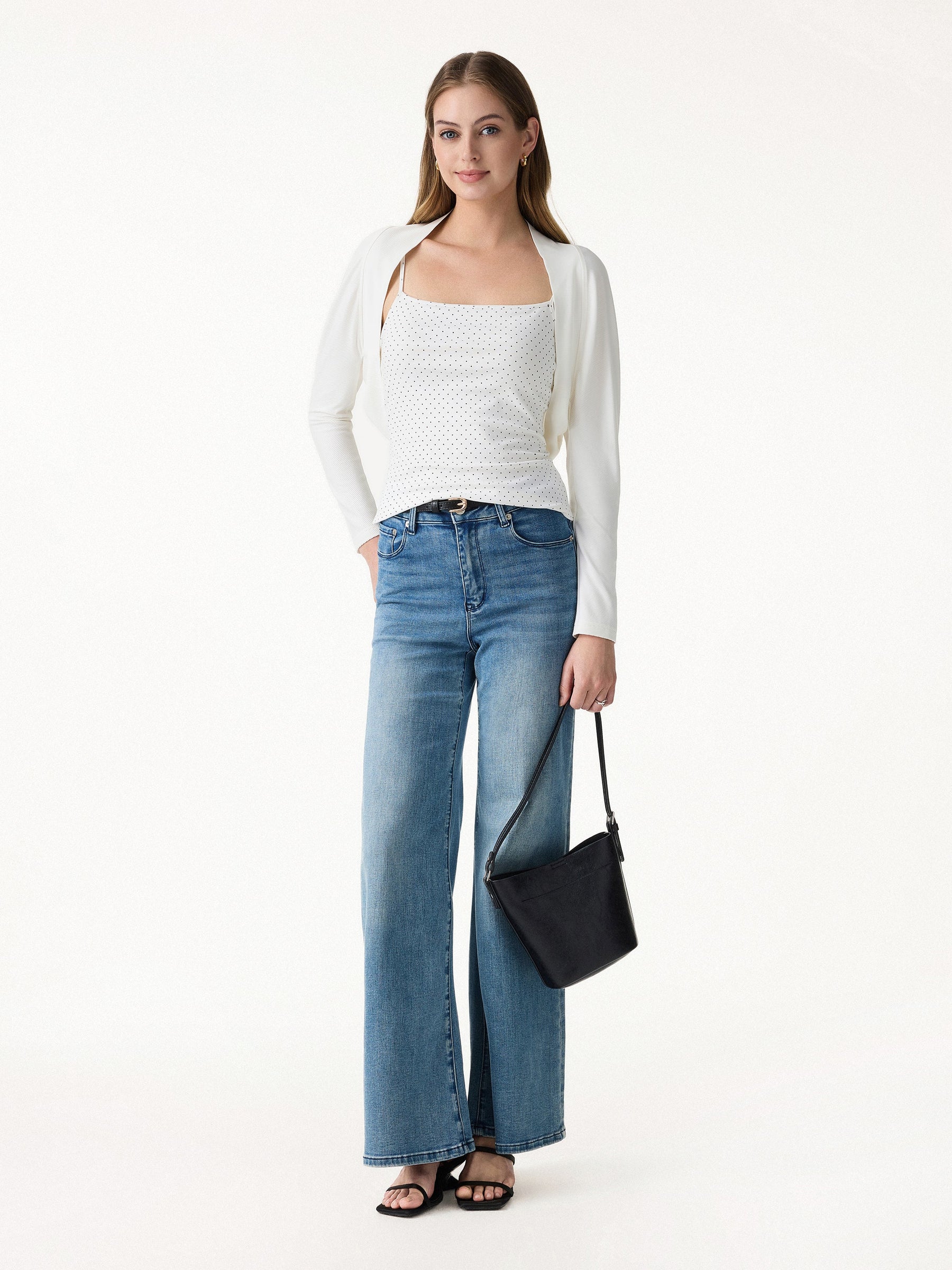 Bamboo Blend Breathable Summer Cropped Shrug Cardigan