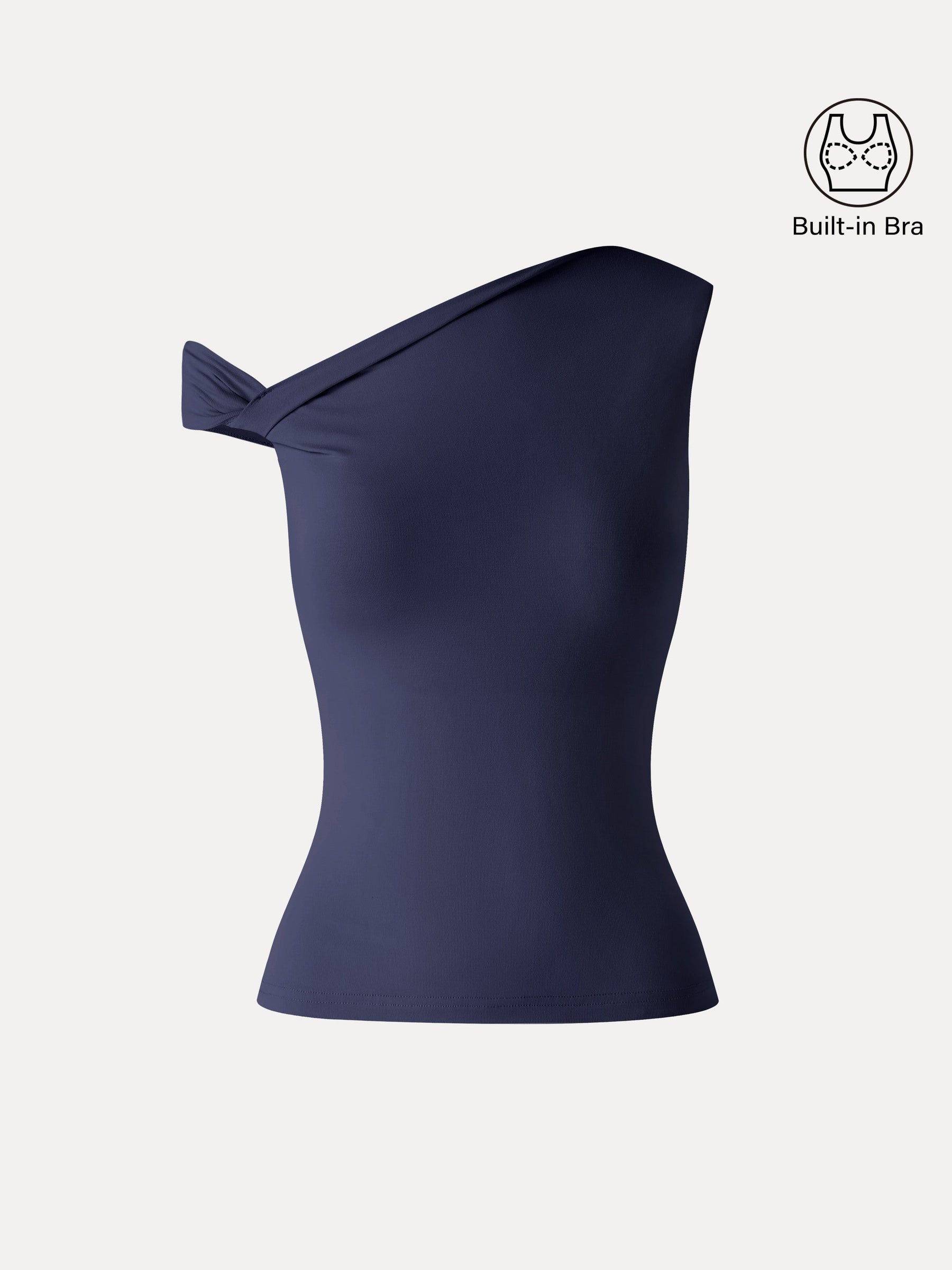 SkinKiss Asymmetrical Shoulder Bra Top