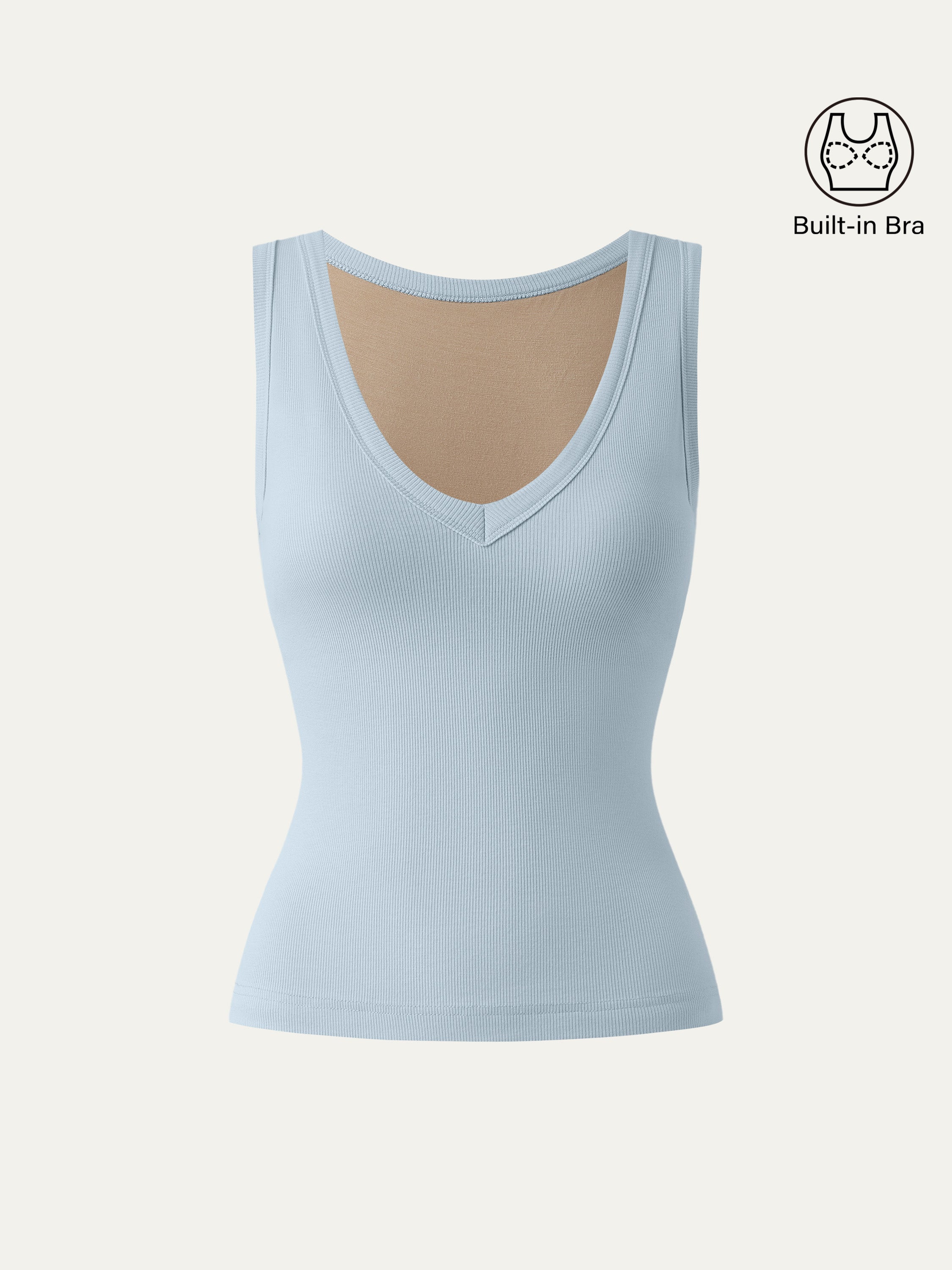 V-neck Cotton New Airy Bra Tank