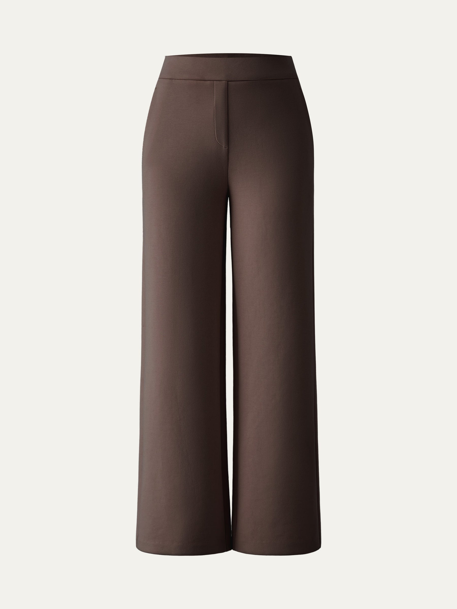 Textured Mid Rise Pull-on Straight Pant with Pockets