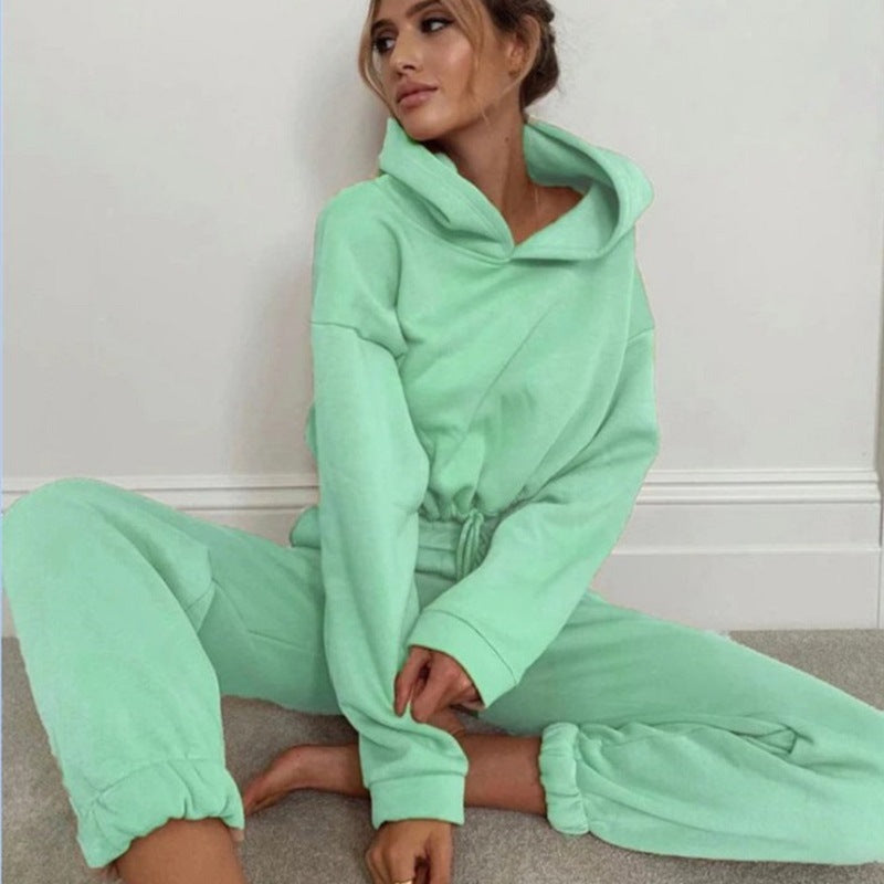 Women's 2 Piece Tracksuit Set - Long Sleeve Hoodie & Trousers