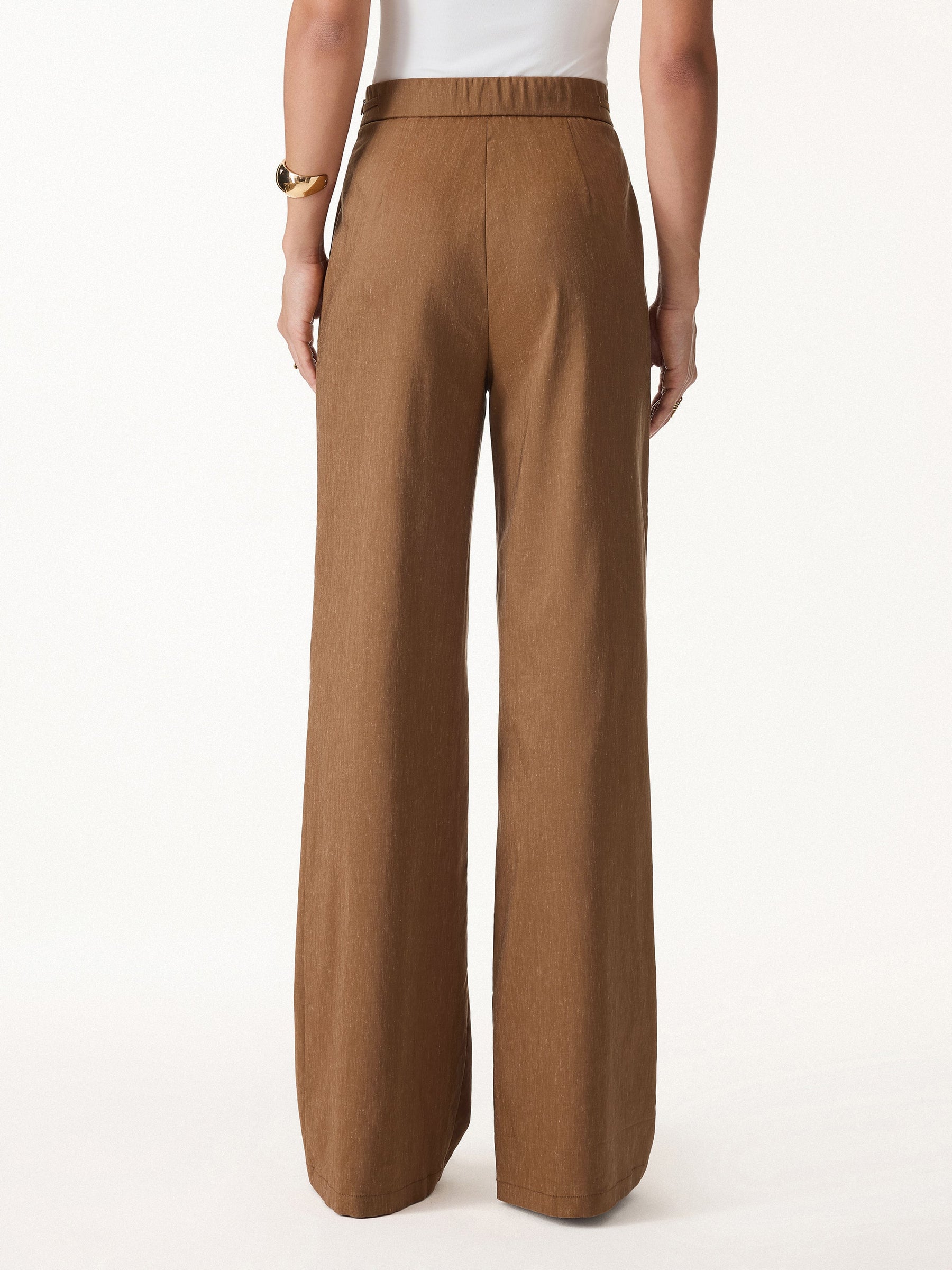 Linen Drawstring Wide Leg Pant with Pockets