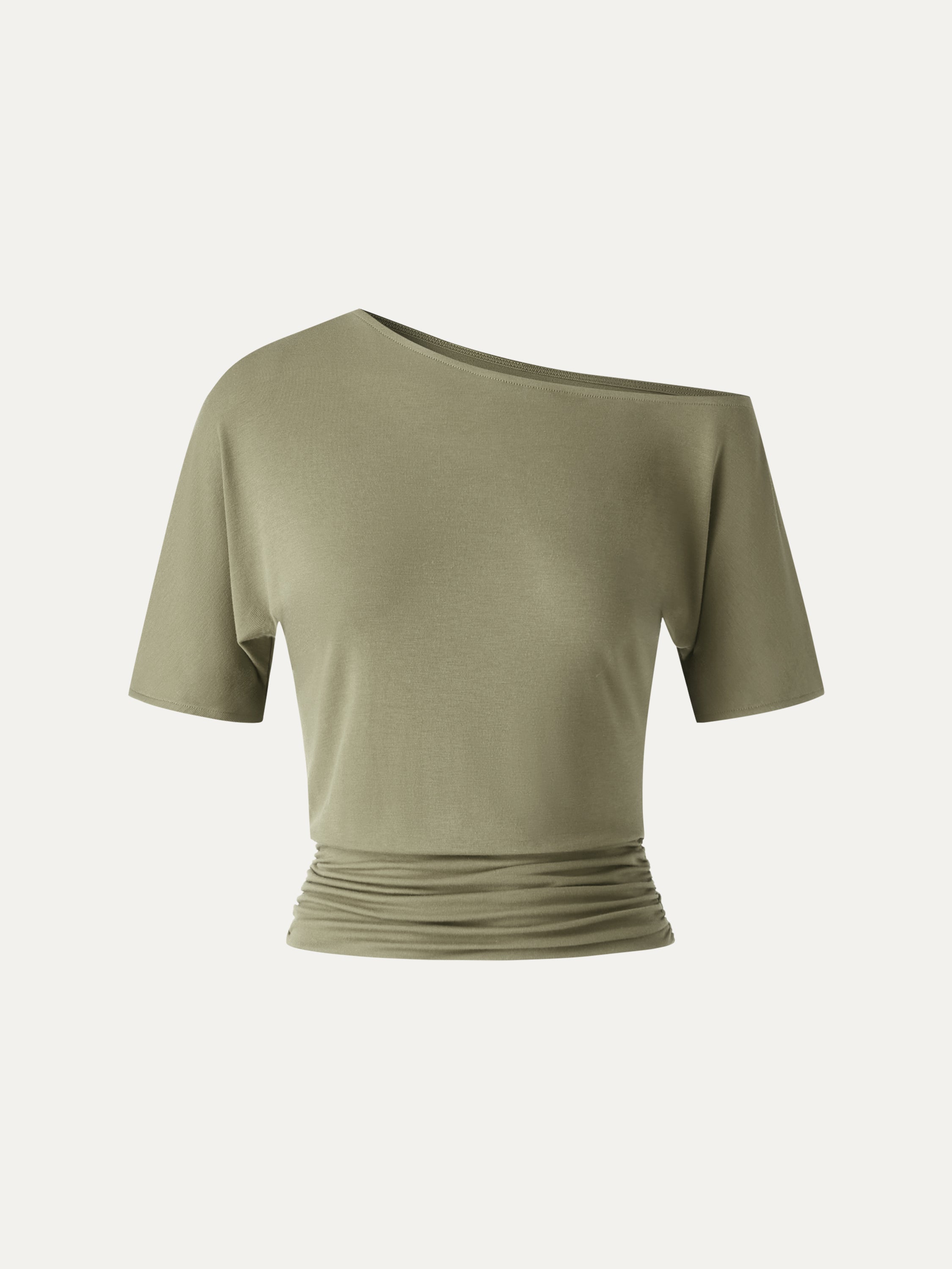 Relaxed Short Sleeve Ruched Top