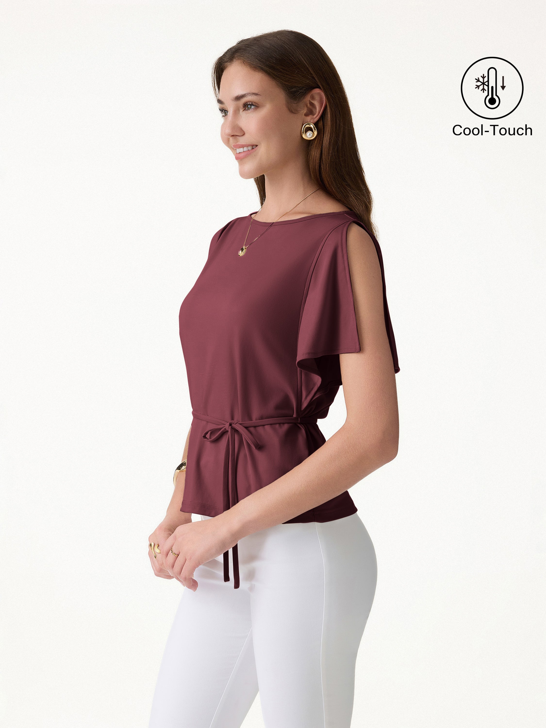 CoolTouch Relaxed Boatneck Self-Tie Top