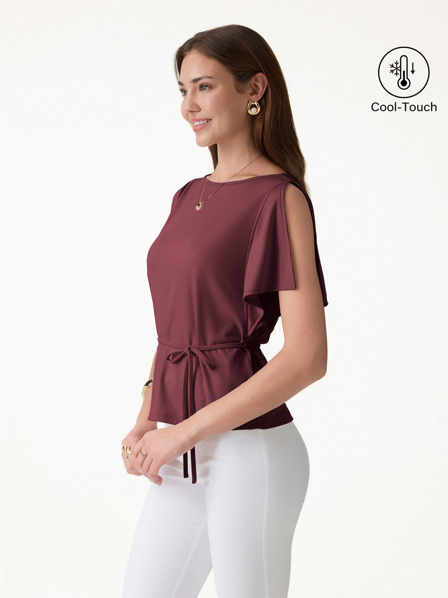 CoolTouch Relaxed Boatneck Self-Tie Top