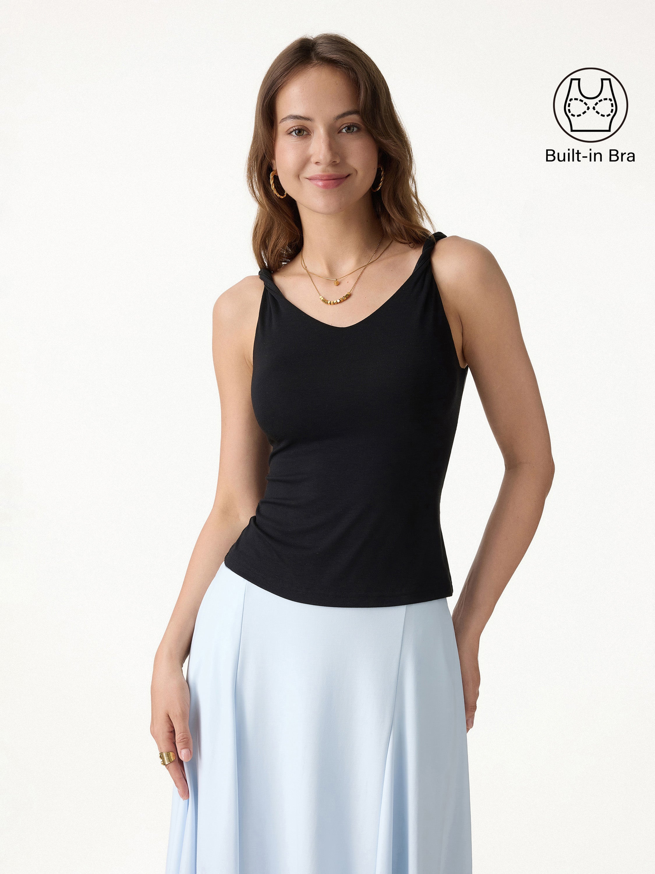 CoolTouch Twisted Strap V-Neck Bra Tank