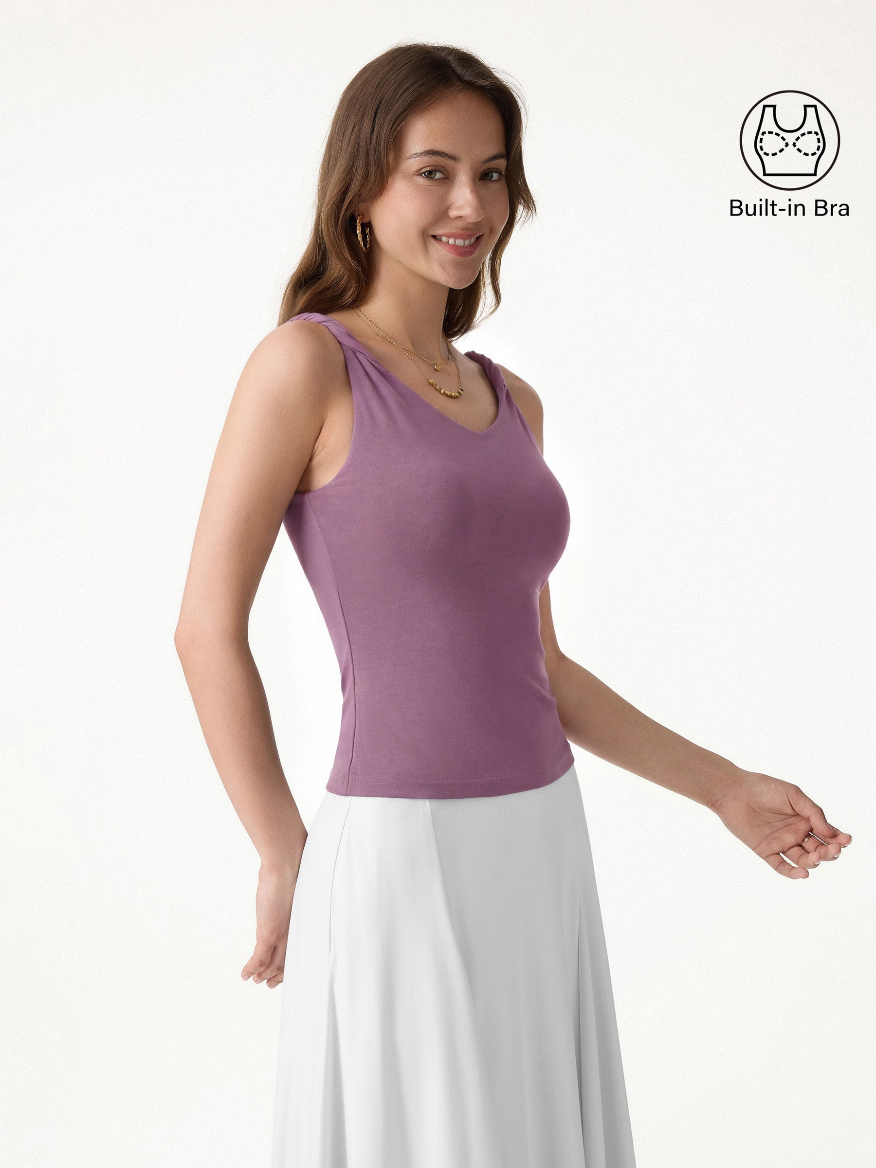 CoolTouch Twisted Strap V-Neck Bra Tank