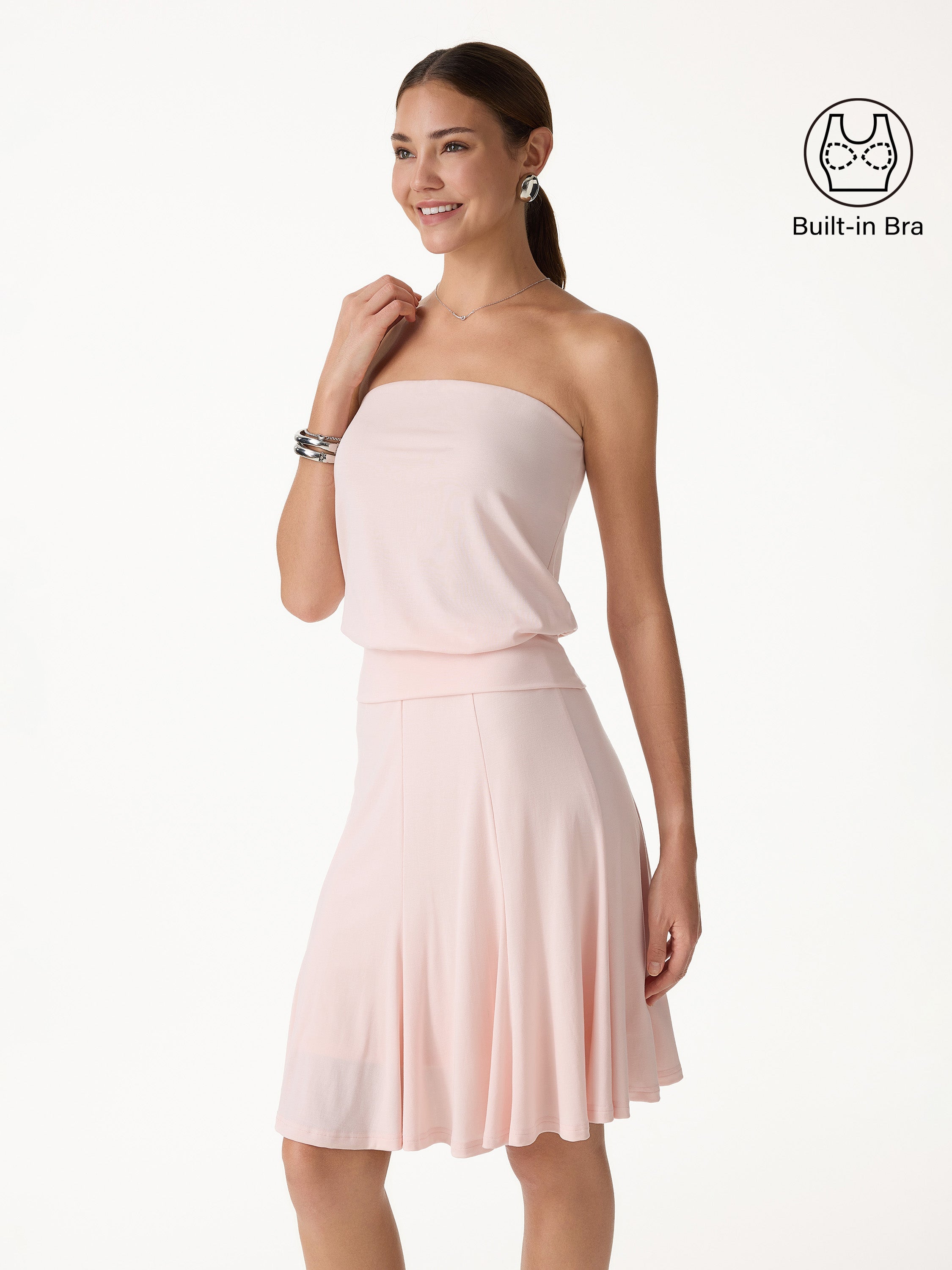Lyocell Bandeau Banded Hem Bra Top