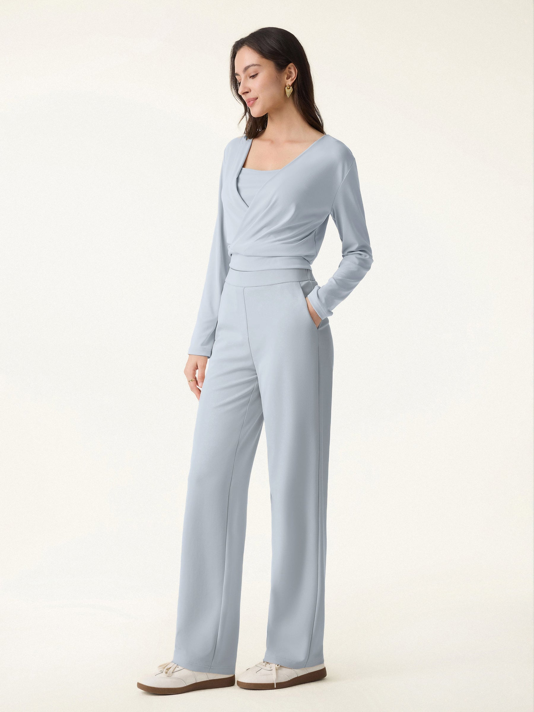 Sandwashed Modal Breathable Straight Leg Pull-on Travel Pant