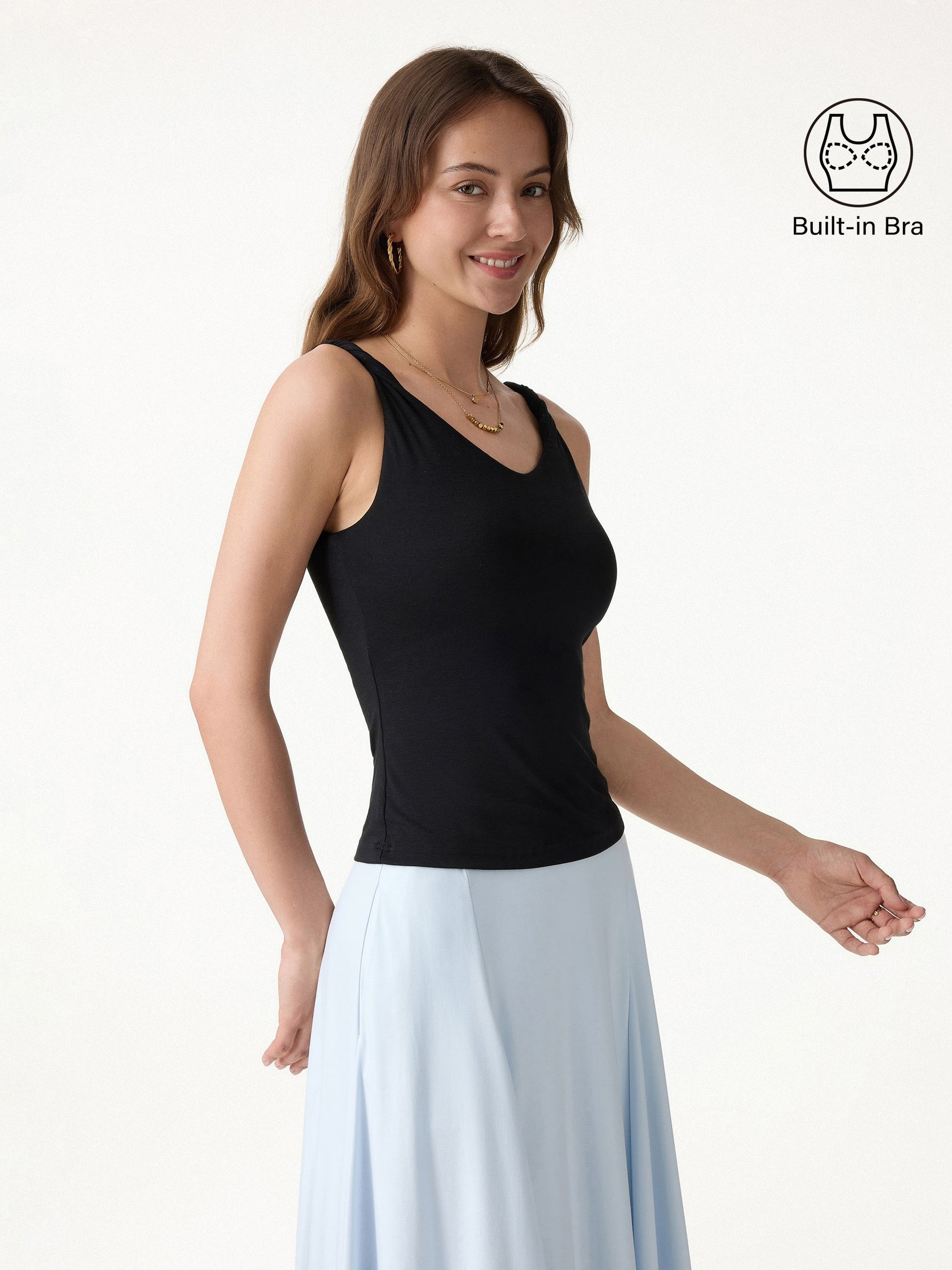CoolTouch Twisted Strap V-Neck Bra Tank