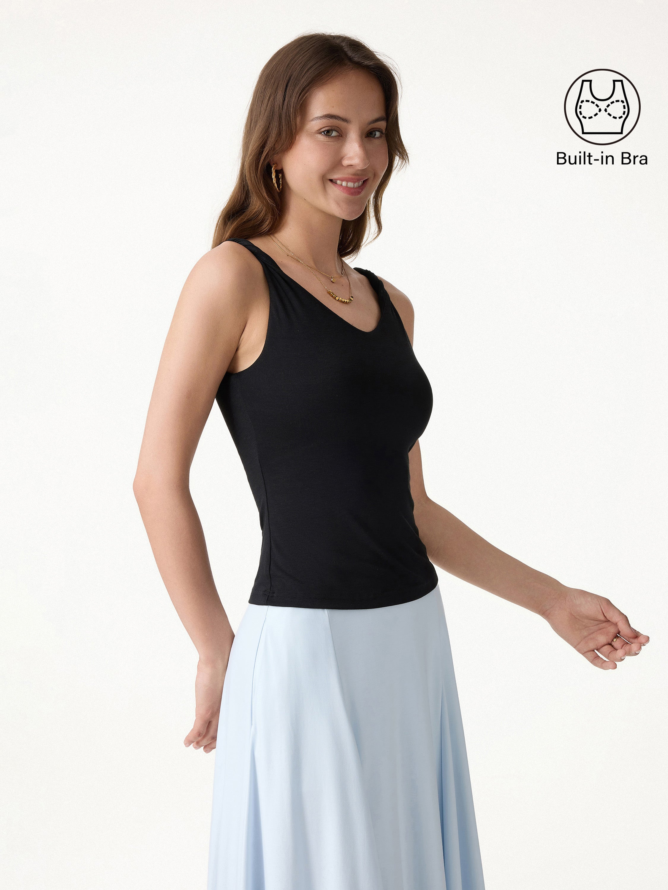 CoolTouch Twisted Strap V-Neck Bra Tank