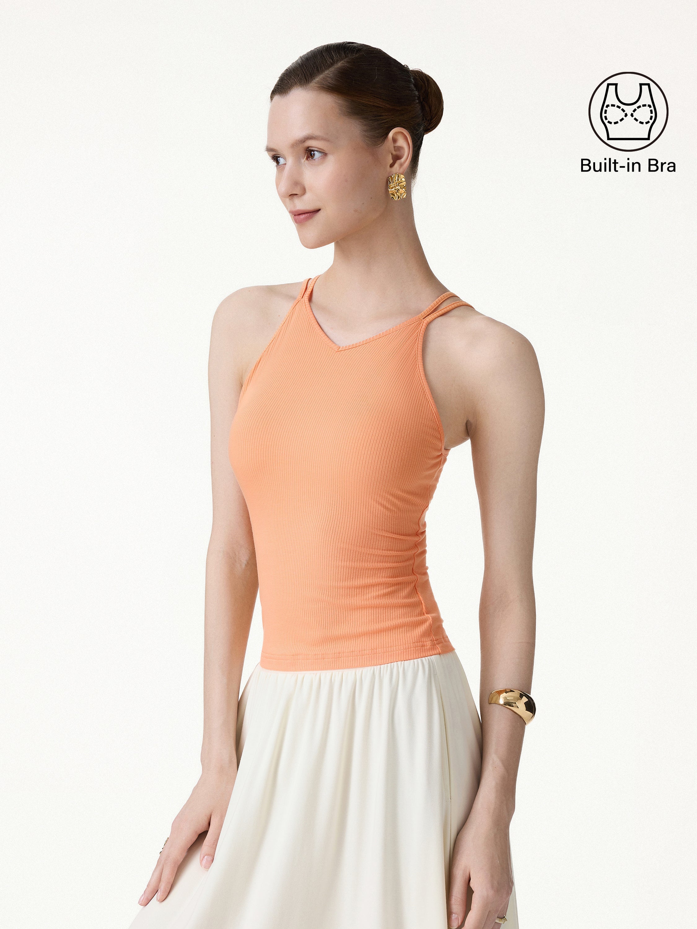 CoolTouch V-Neck Spaghetti Bra Tank