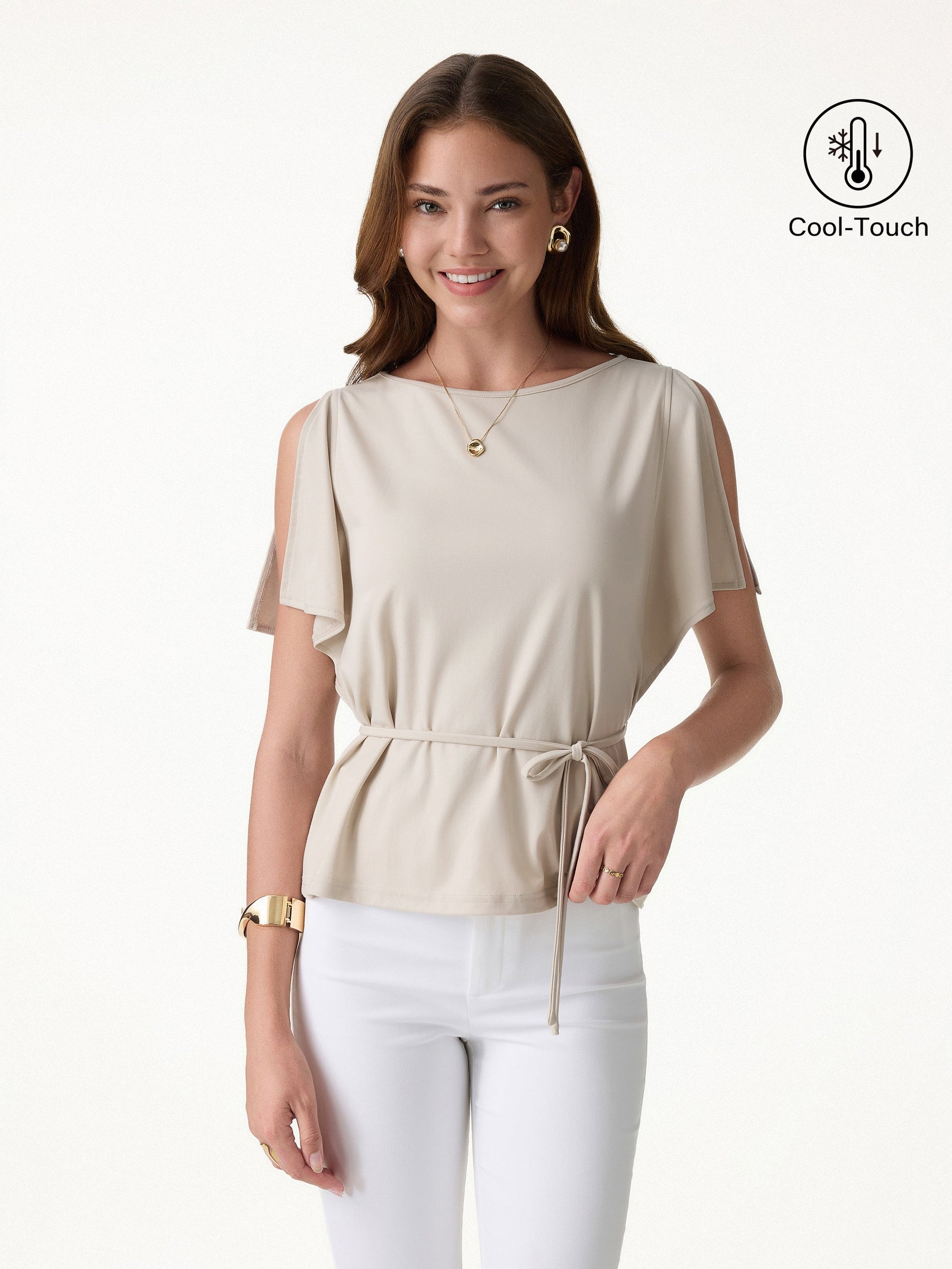 CoolTouch Relaxed Boatneck Self-Tie Top