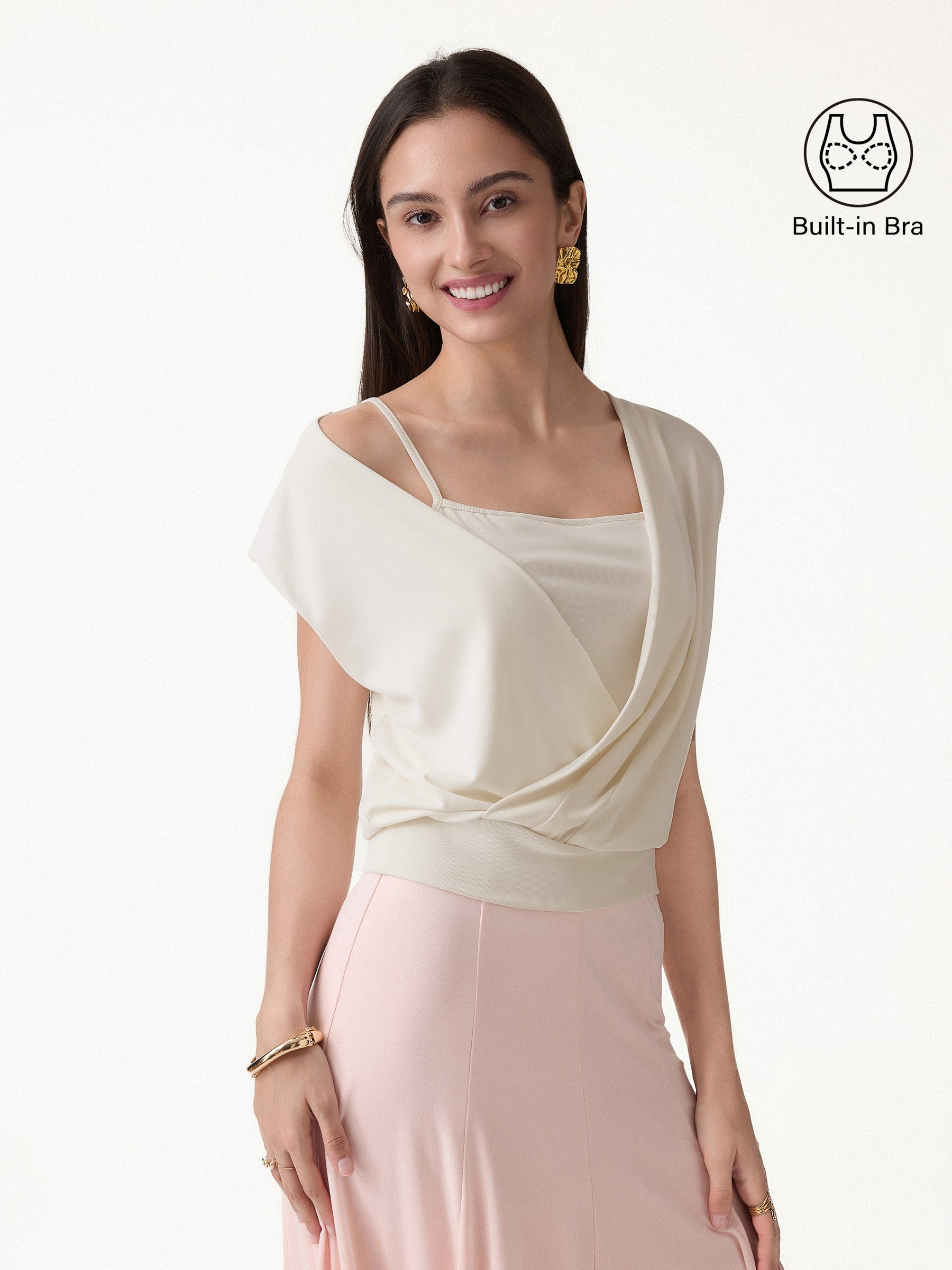 Sandwashed Modal 2-in-1 Wrap Bra Tank