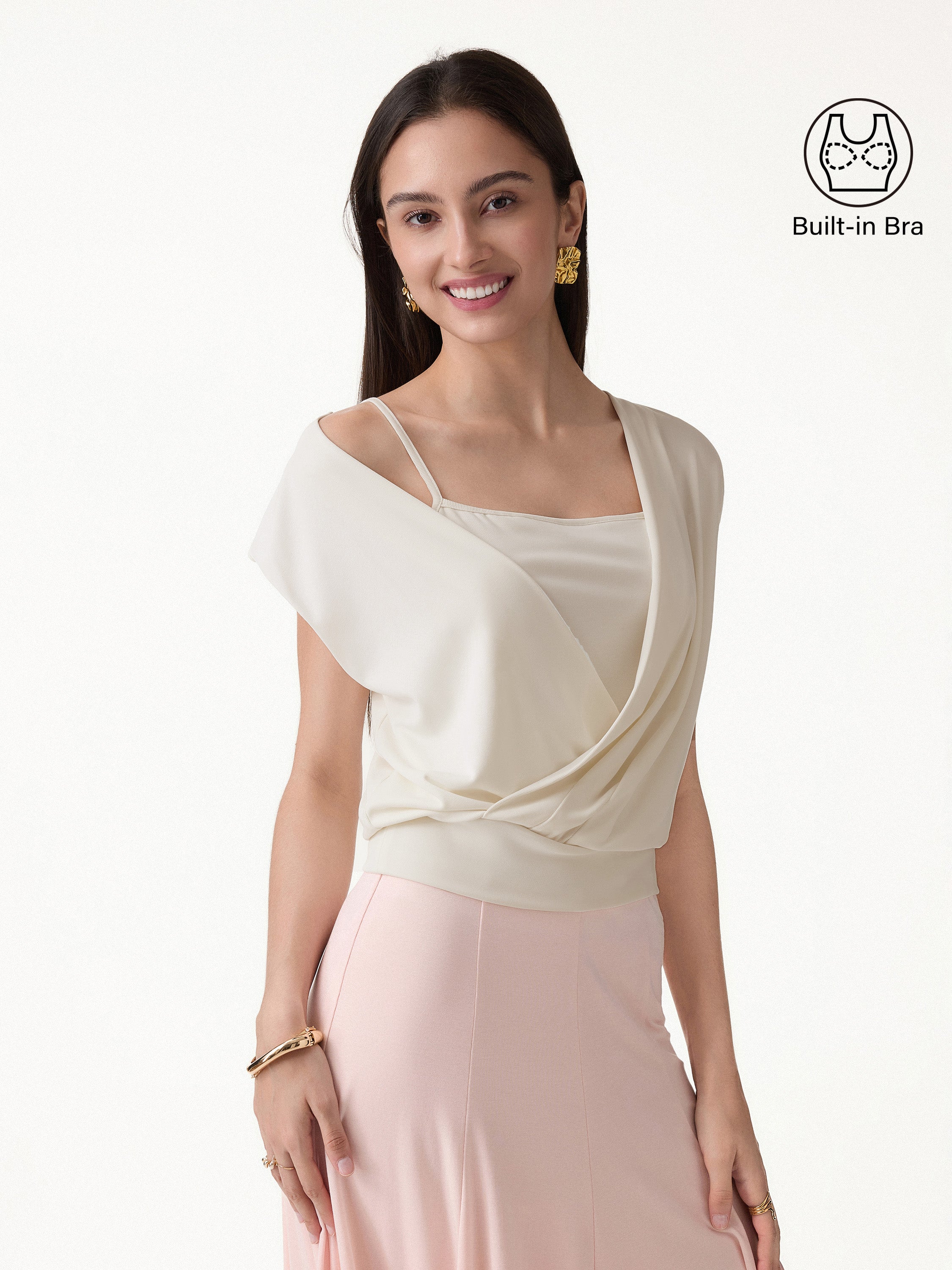 Sandwashed Modal 2-in-1 Wrap Bra Tank