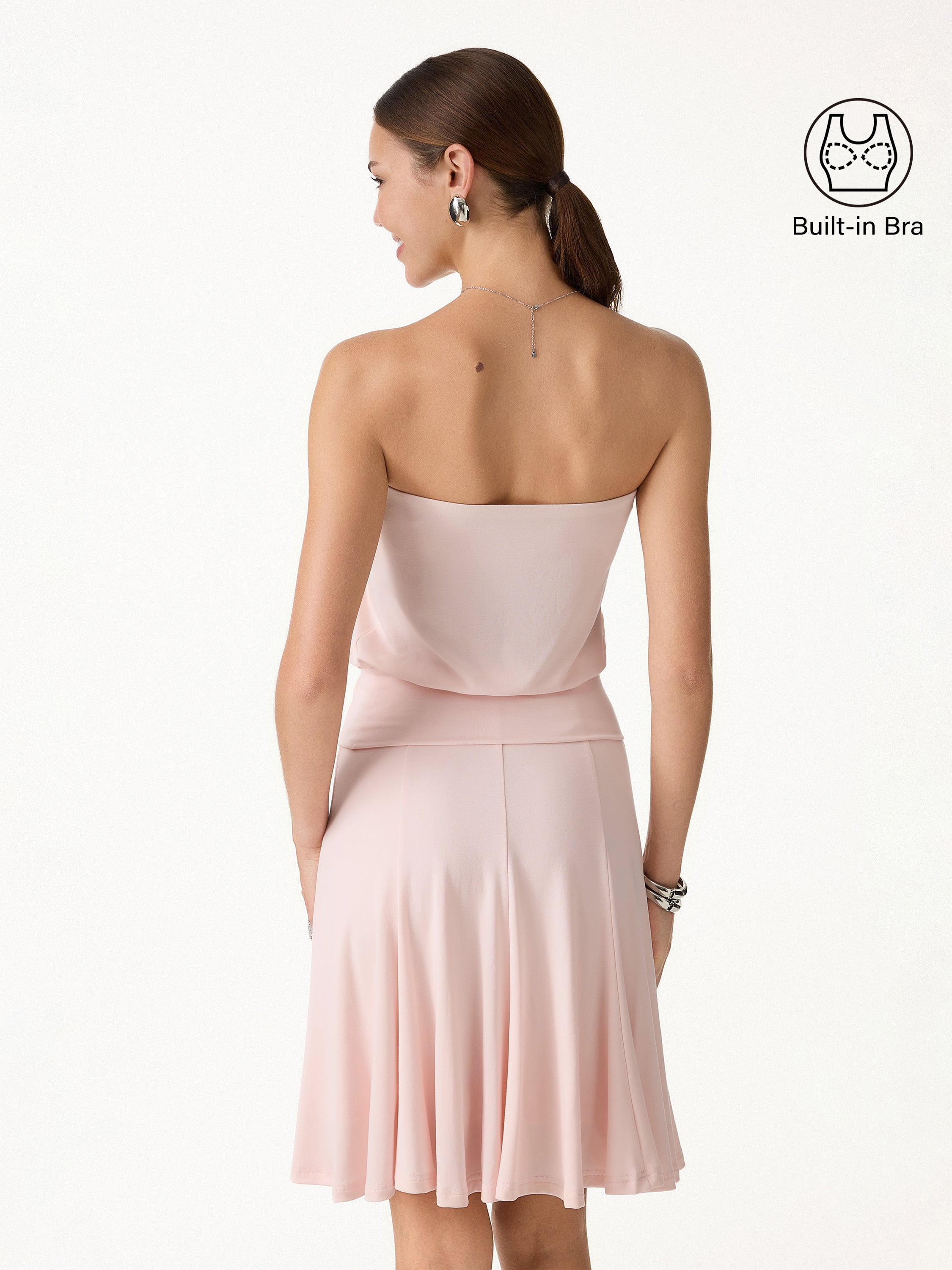 Lyocell Bandeau Banded Hem Bra Top