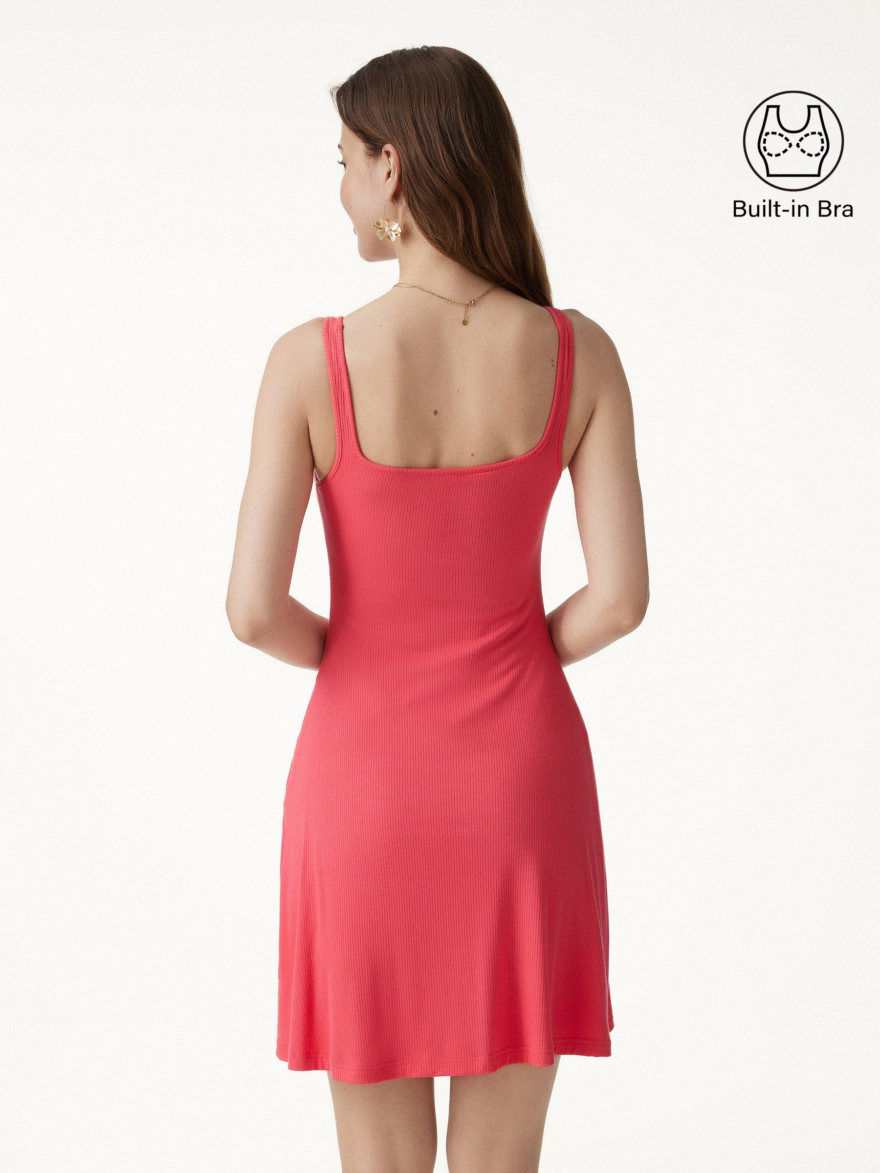 CoolTouch Square Neck Sleeveless Bra Dress