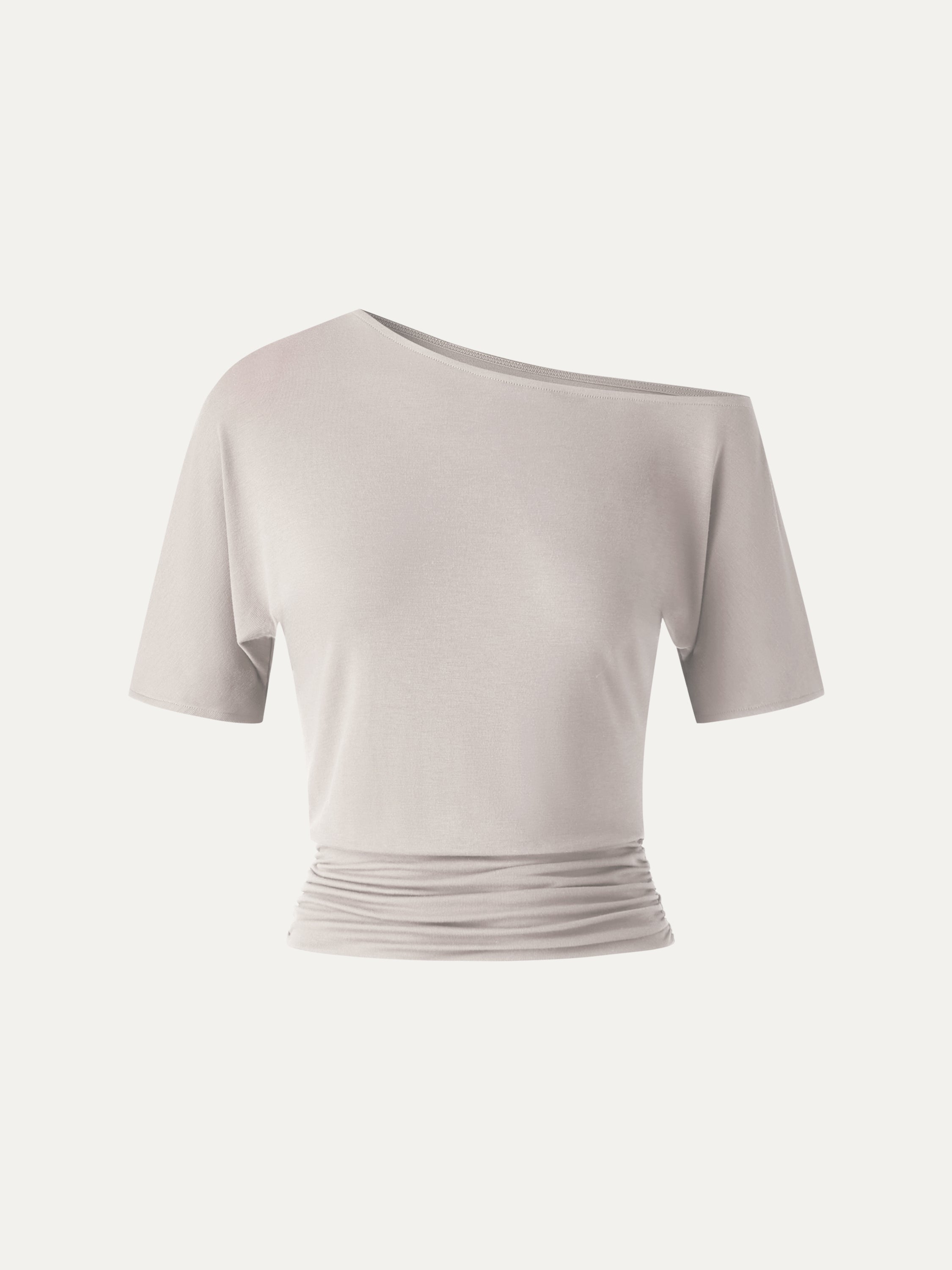 CoolTouch Relaxed Short Sleeve Ruched Top