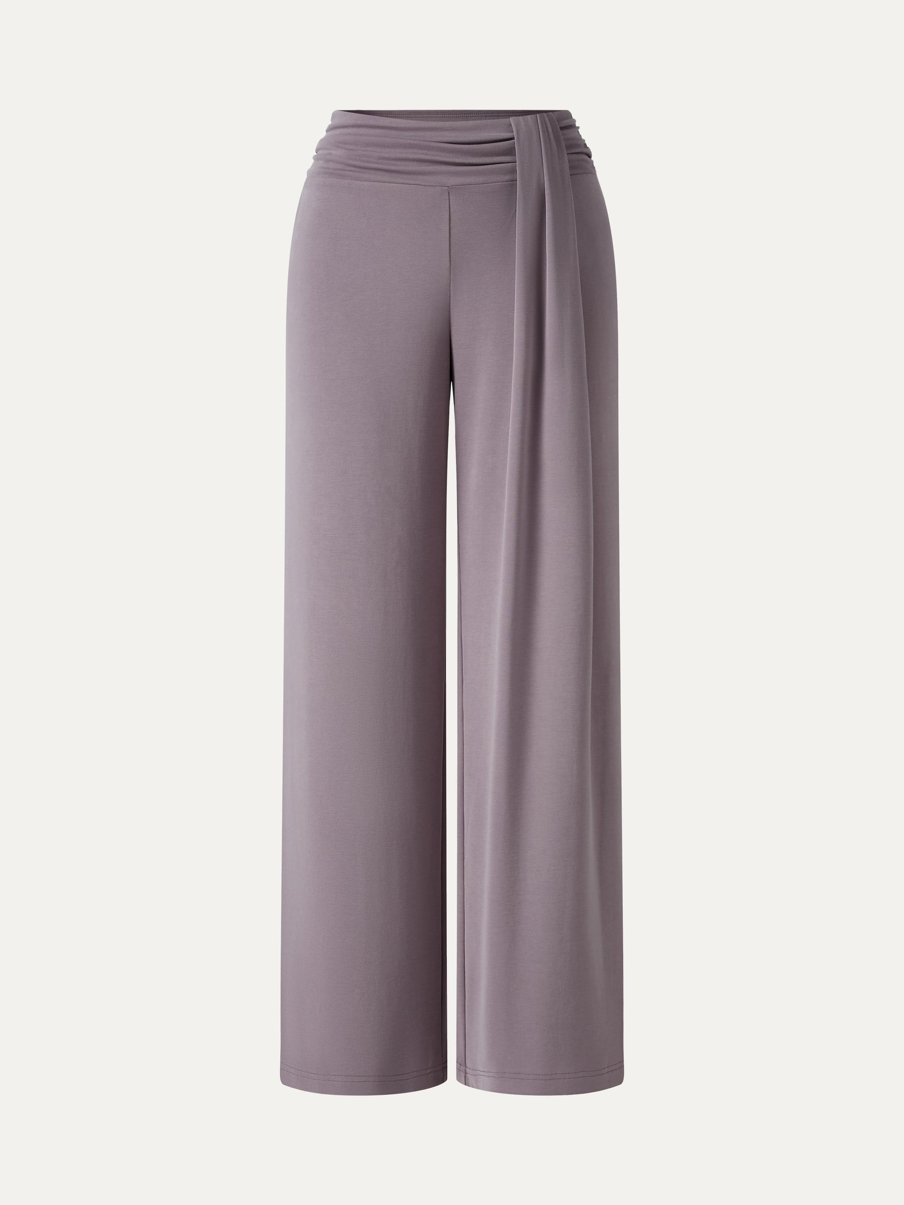 Mid-Rise Relaxed Wide-Leg Lounge Pants
