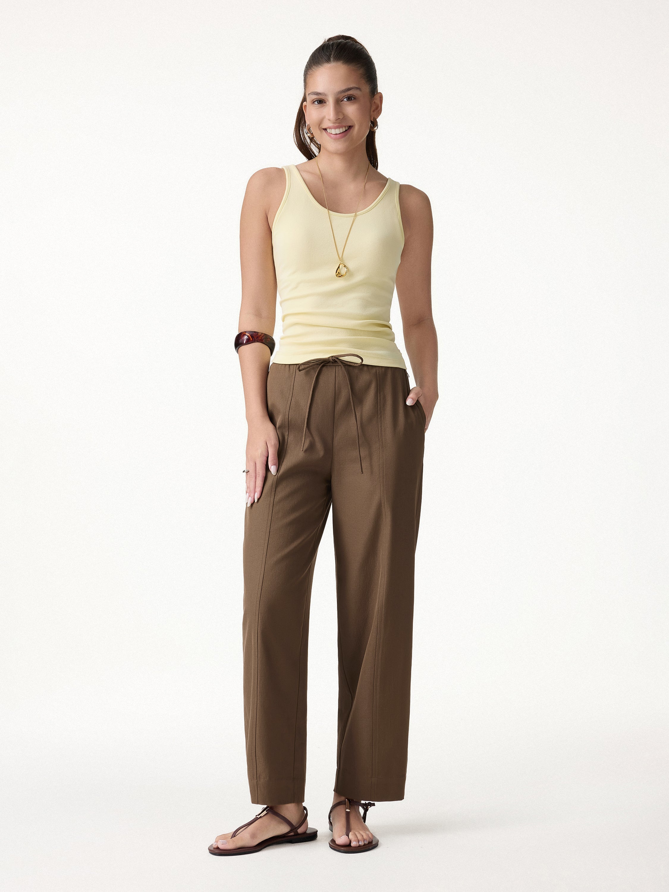 Breathable Linen-Like Summer Travel Pants