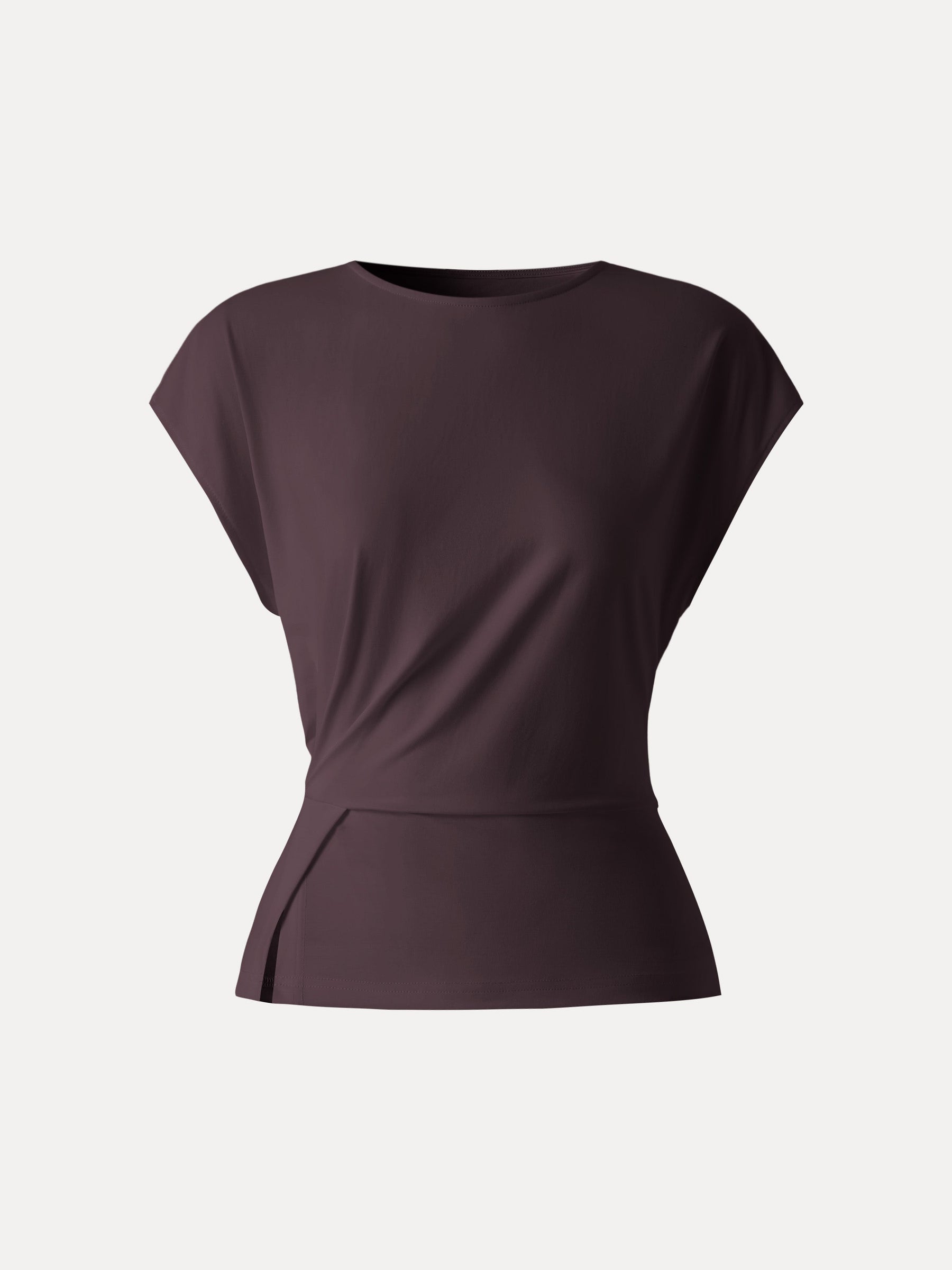 Cooling Ponte Relaxed Round Neck Tucked Top