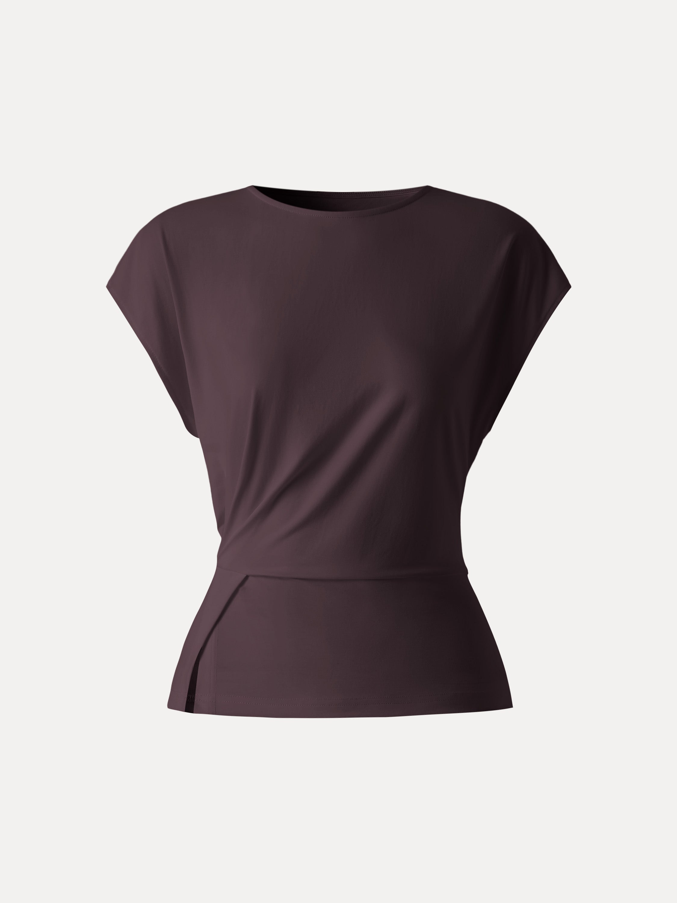 Cooling Ponte Relaxed Round Neck Tucked Top