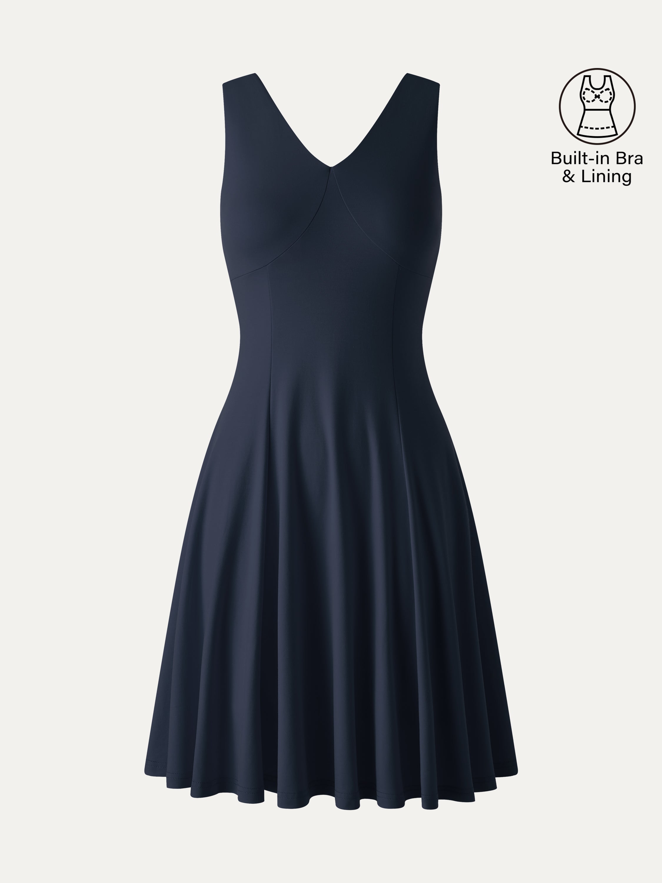 CoolTouch V-Neck Travel Mini Dress with Pockets