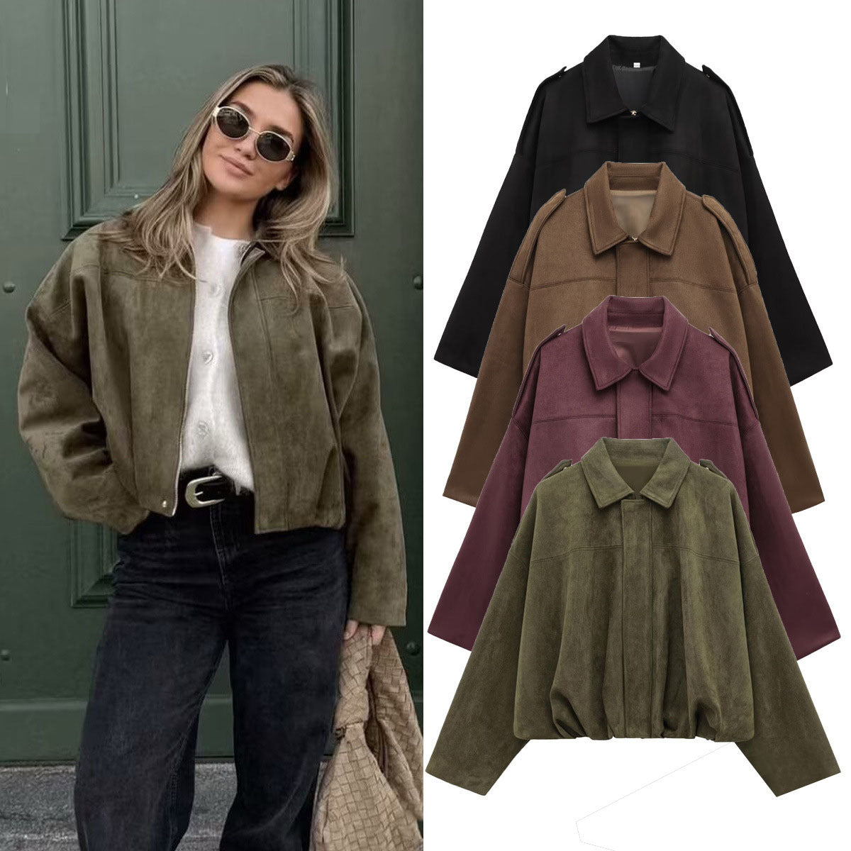 The Hudson™ | Faux Suede Pilot Jacket