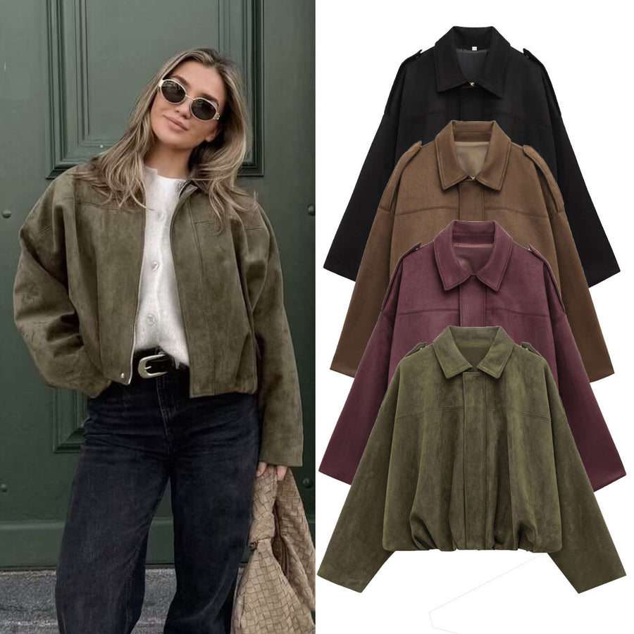 The Hudson™ | Faux Suede Pilot Jacket