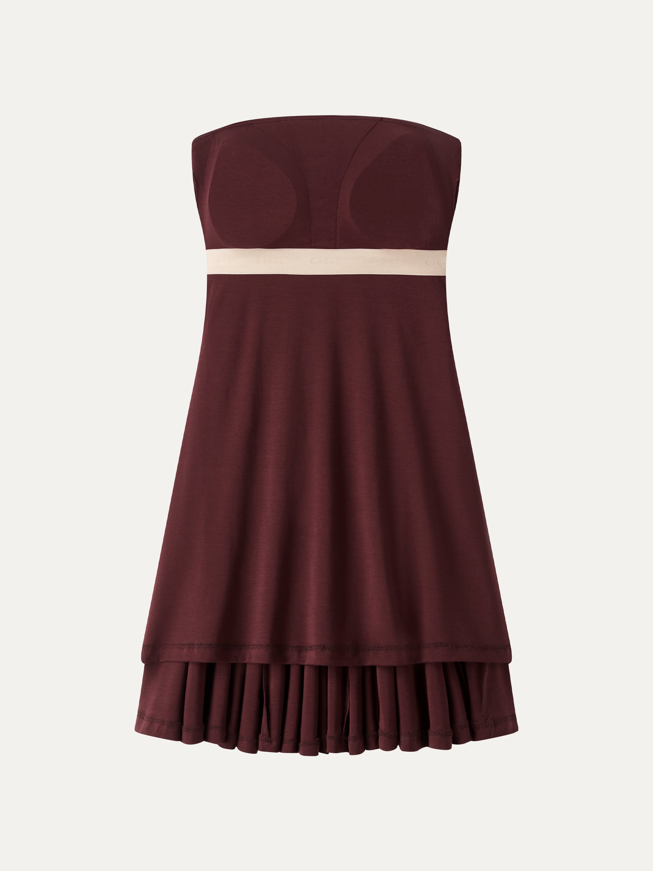 Bandeau Godet Circle Flare Mini Bra Dress