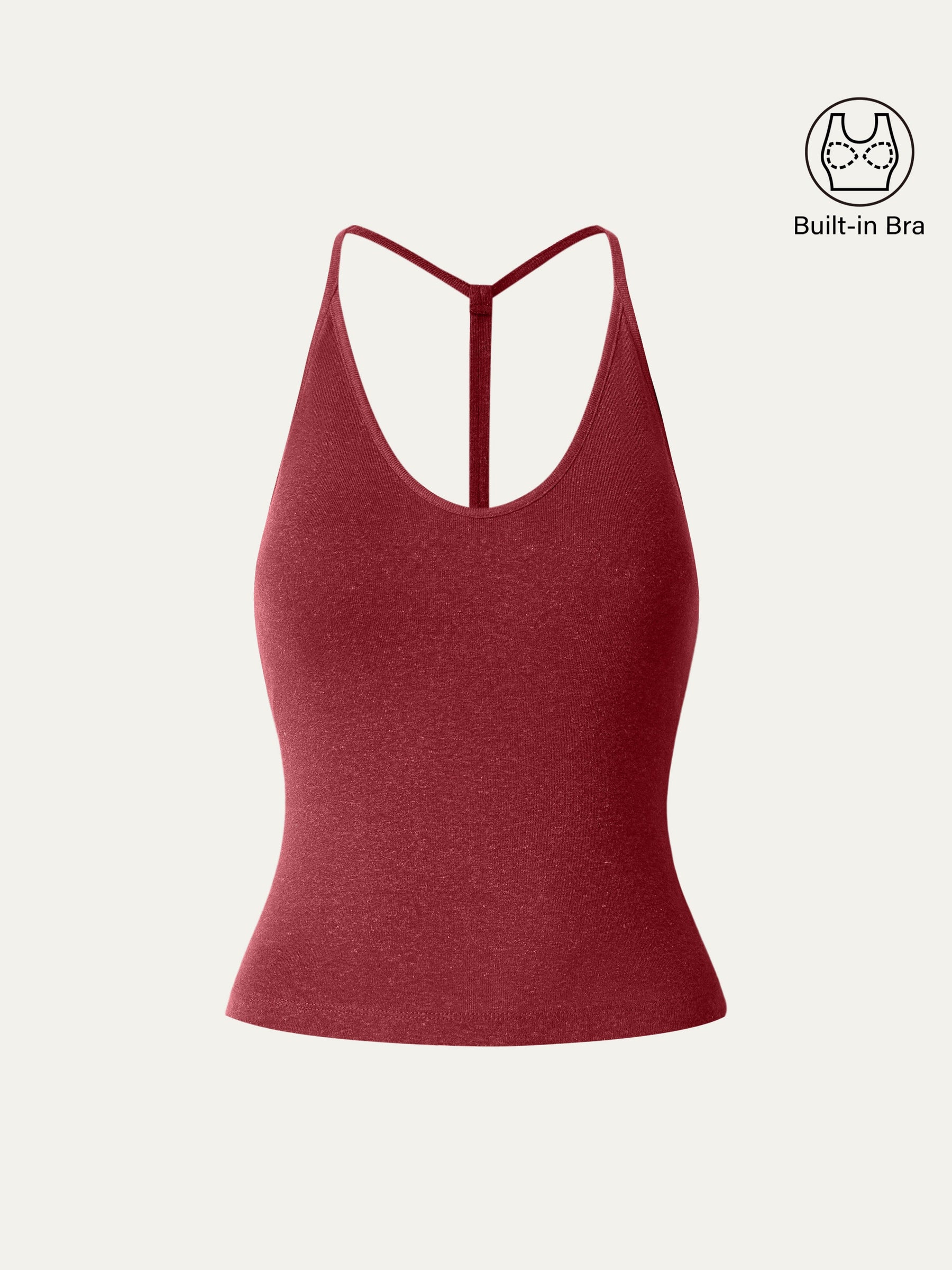 Soft Linen Luxe V-neck T-back Airy Bra Tank