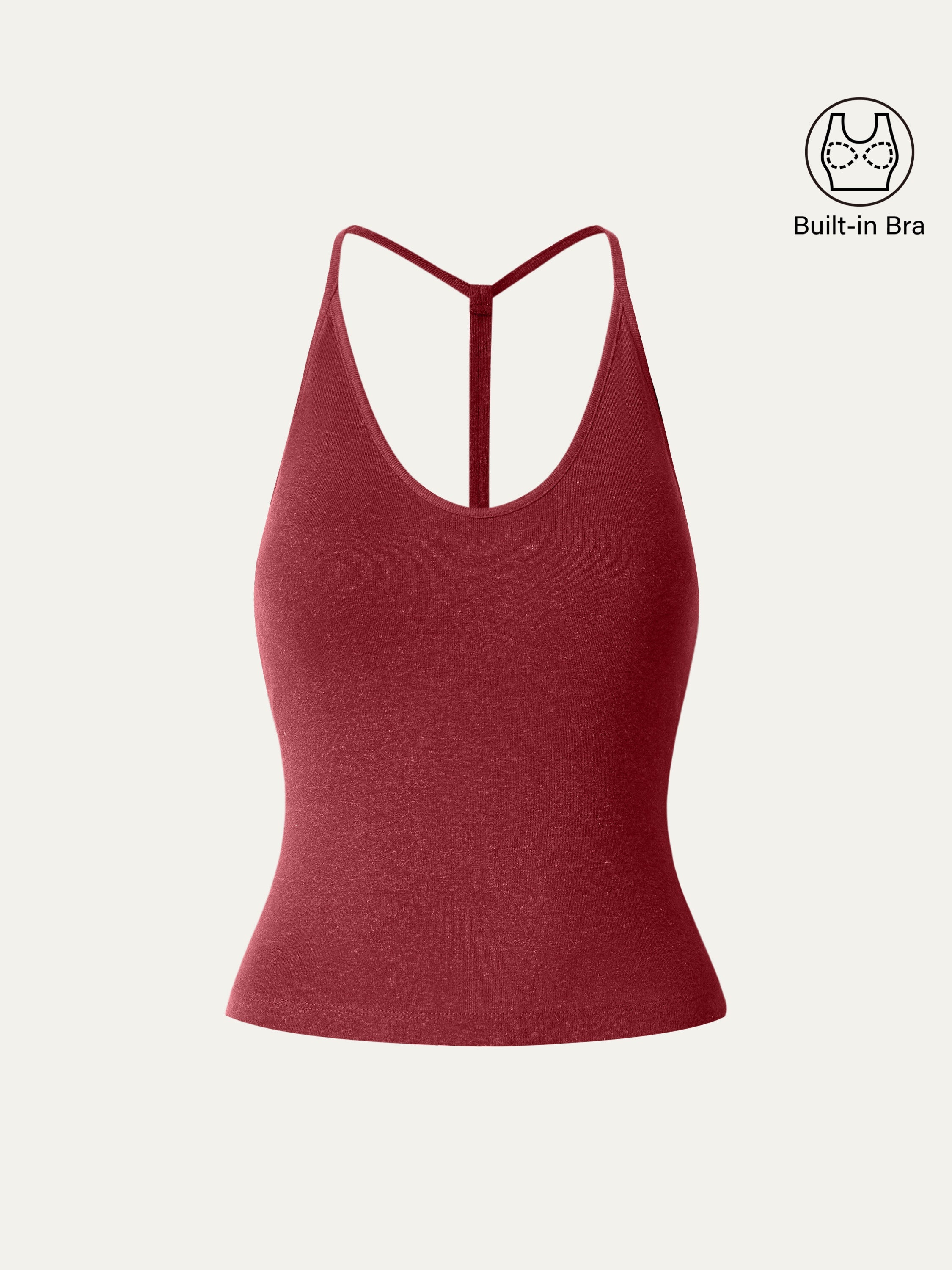 Soft Linen Luxe V-neck T-back Airy Bra Tank