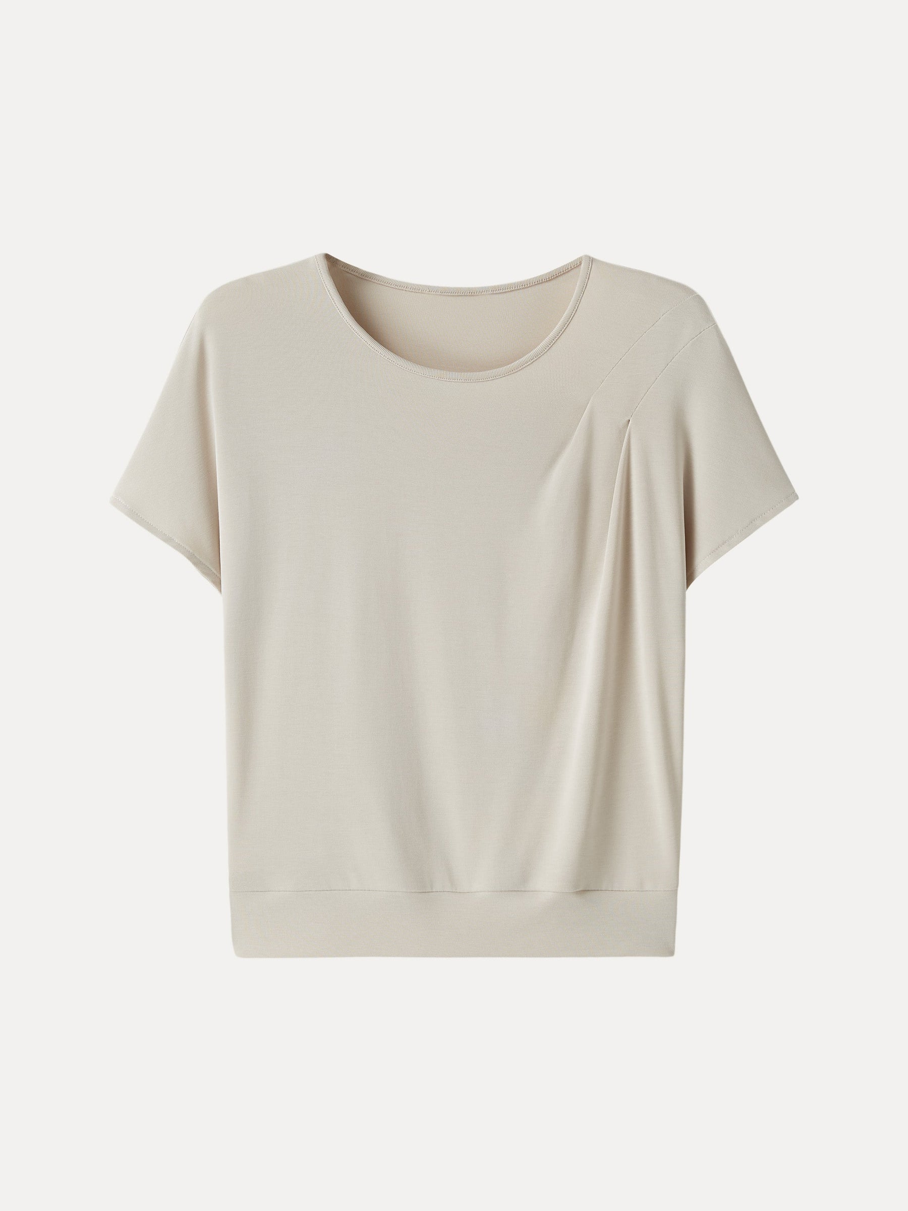 Sandwashed Relaxed Round Neck Cap Sleeve Tee