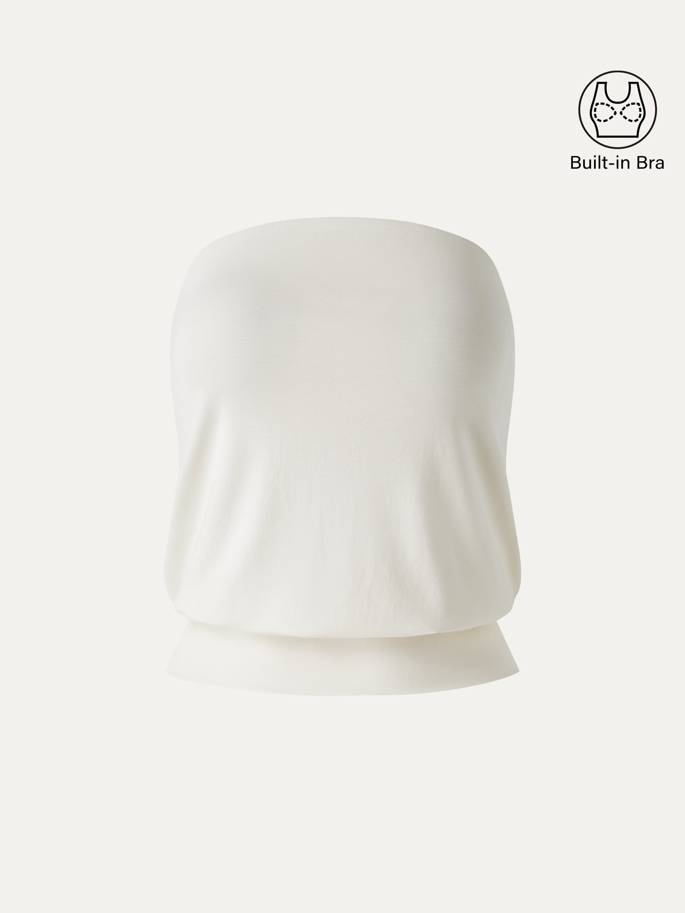 Lyocell Bandeau Banded Hem Bra Top