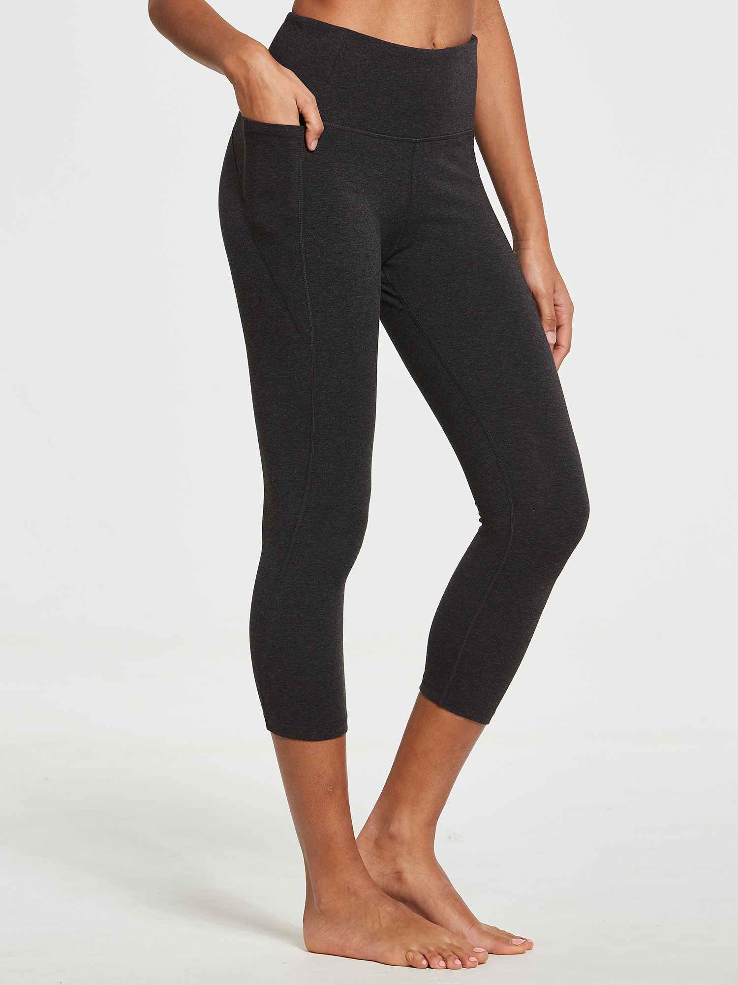 Women's Plus Size High-Waisted Capris