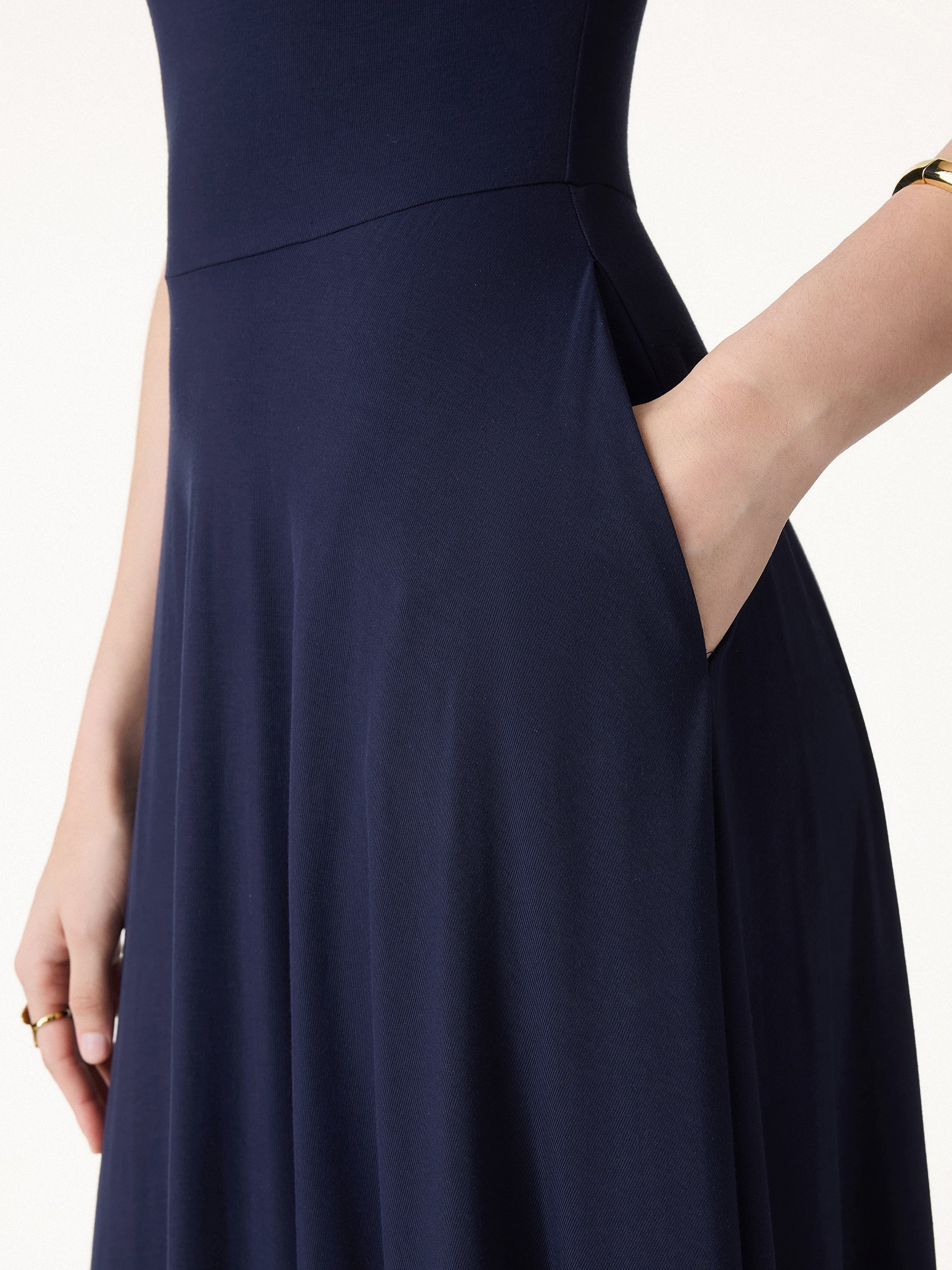 SkinKiss Multi-Wear Midi Bra Dress with Pockets