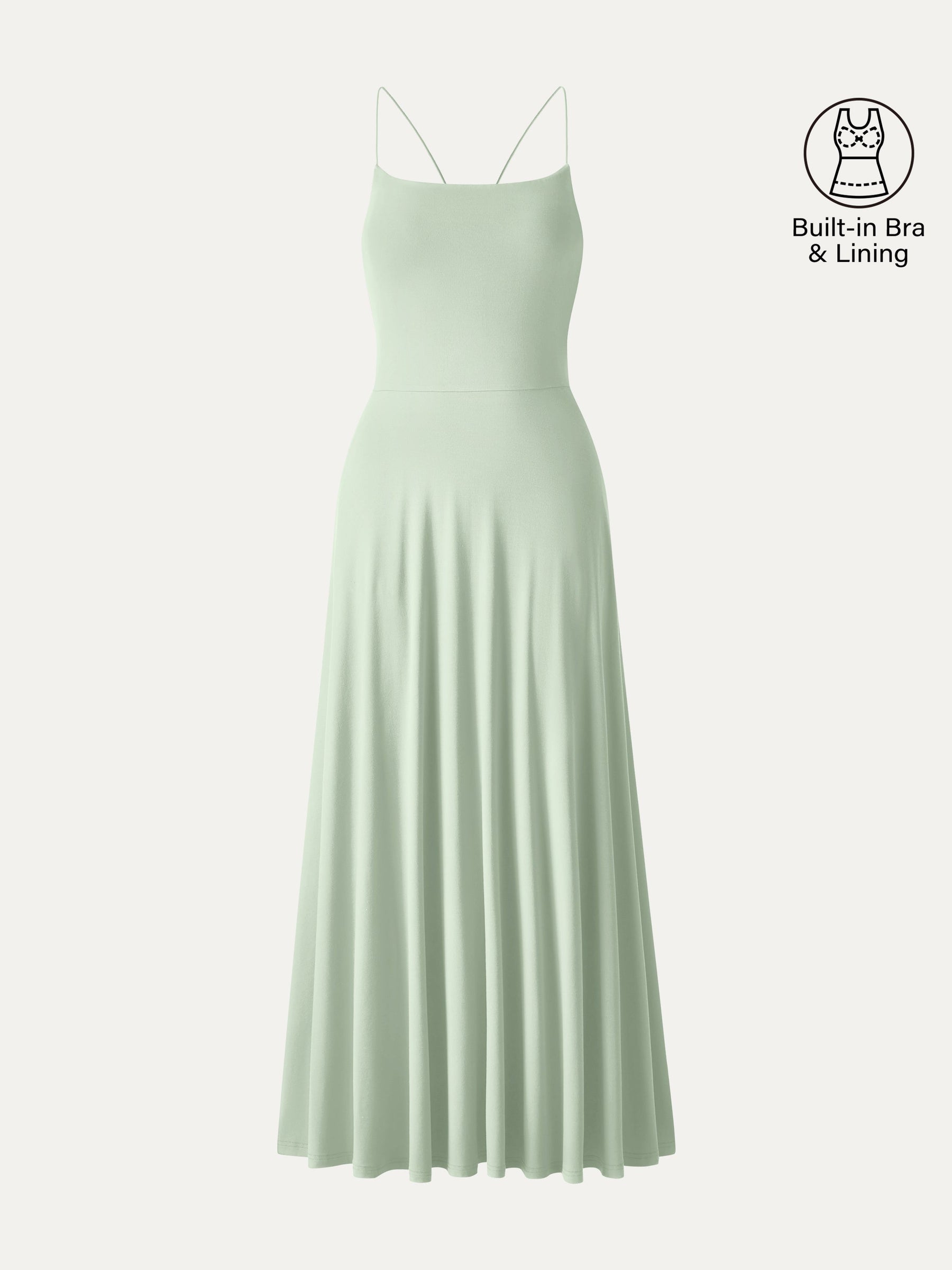 SkinKiss Classy Spaghetti Open Back Midi Bra Dress with Pockets