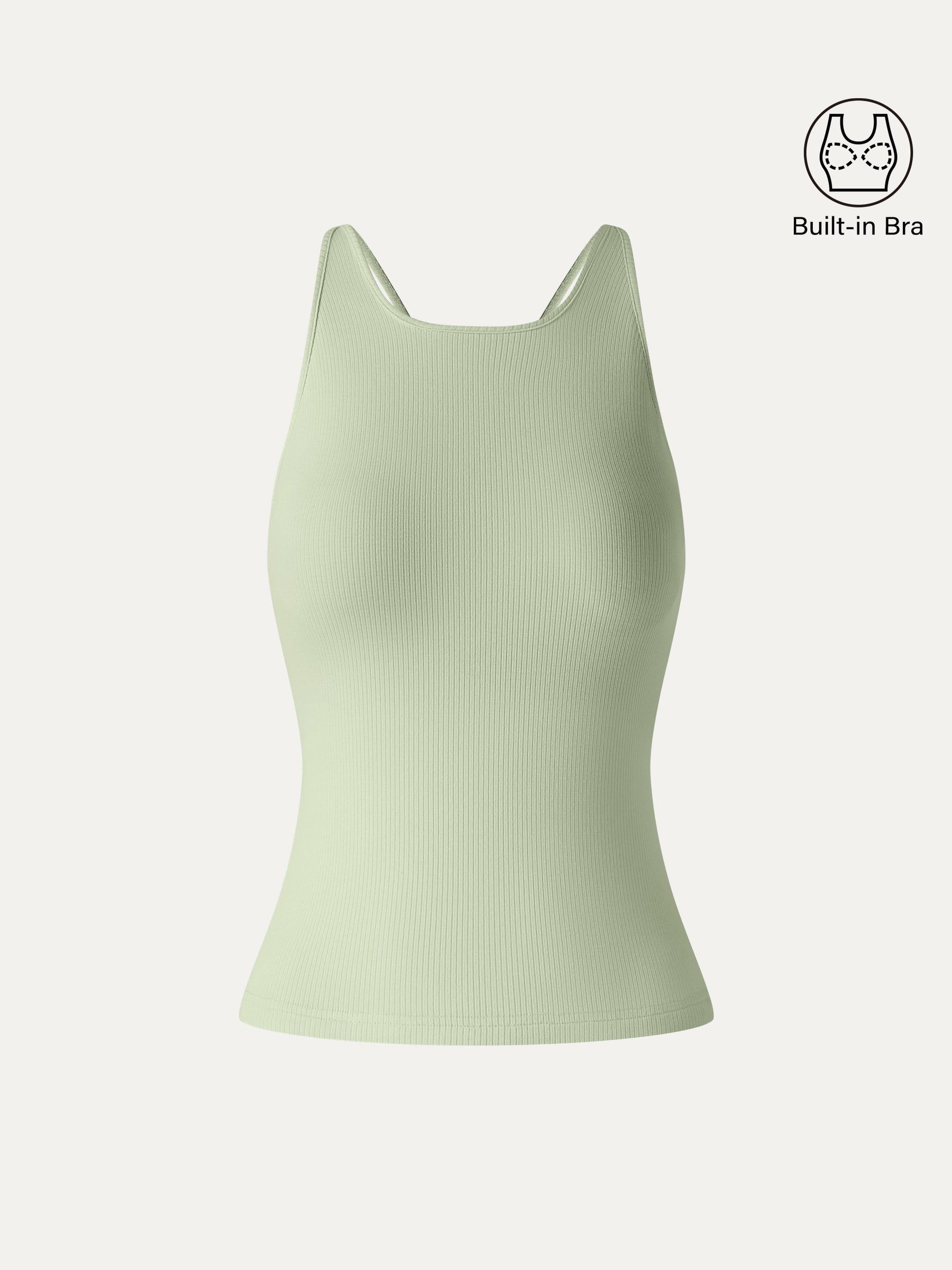 CoolTouch Ribbed Racer Back Bra Tank