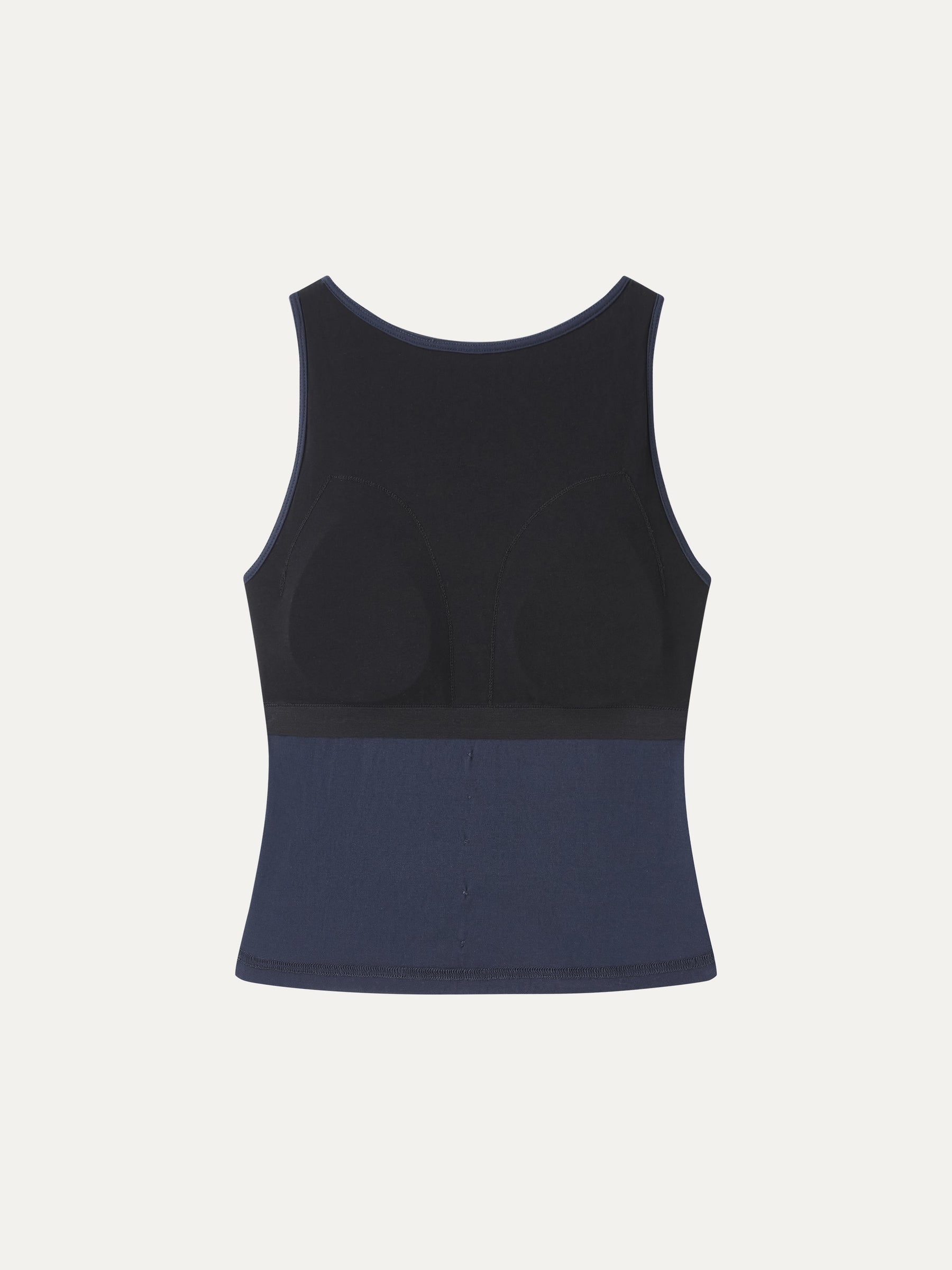 Cotton-Linen Boatneck Cropped Bra Top