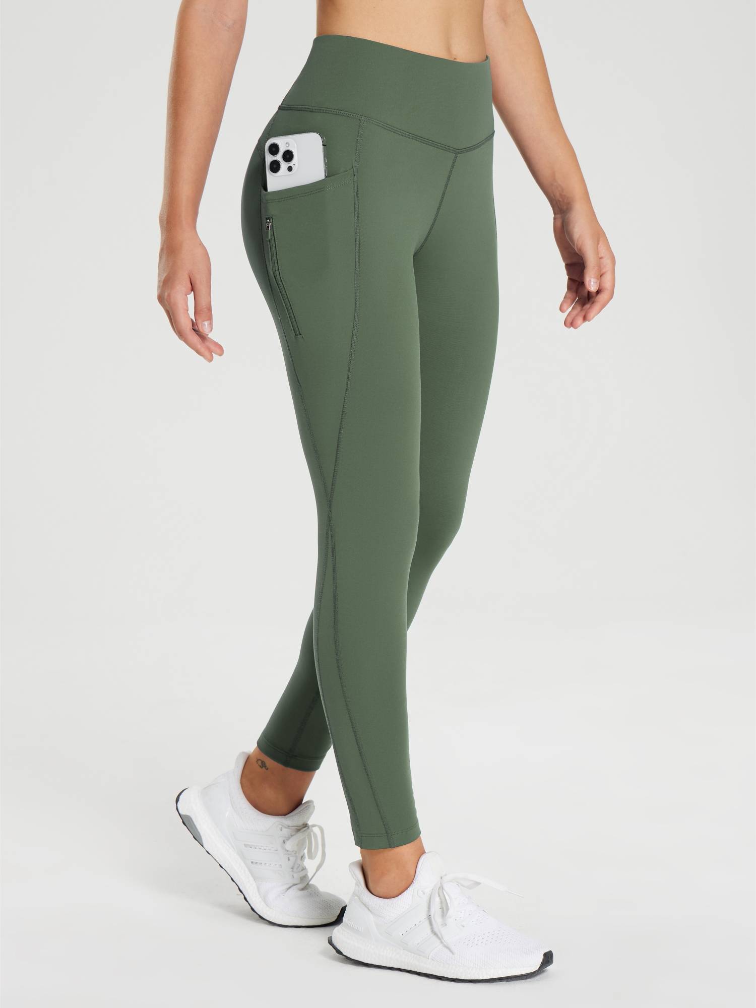 25" Fleece-Lined Cycling Leggings
