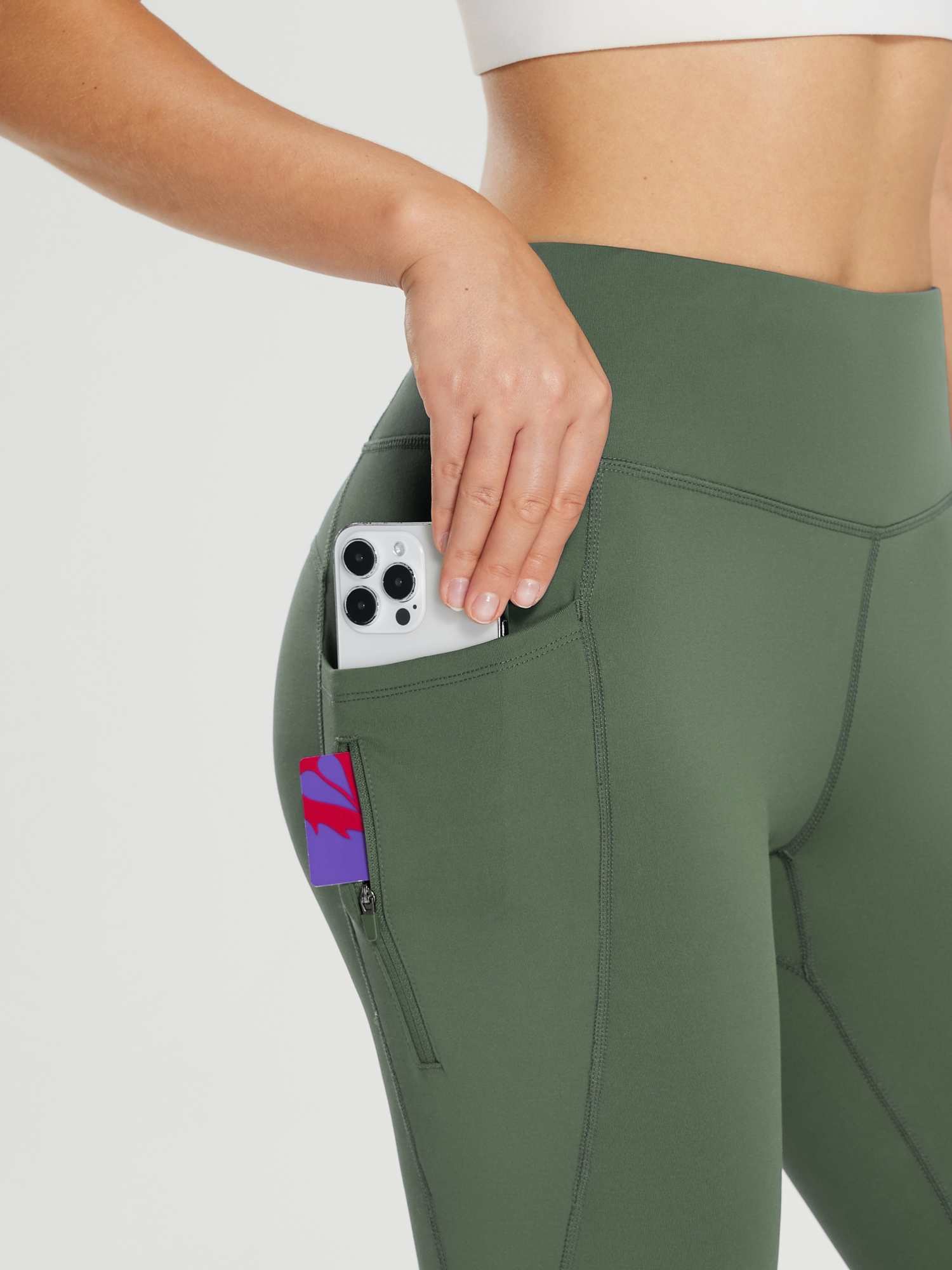 25" Fleece-Lined Cycling Leggings